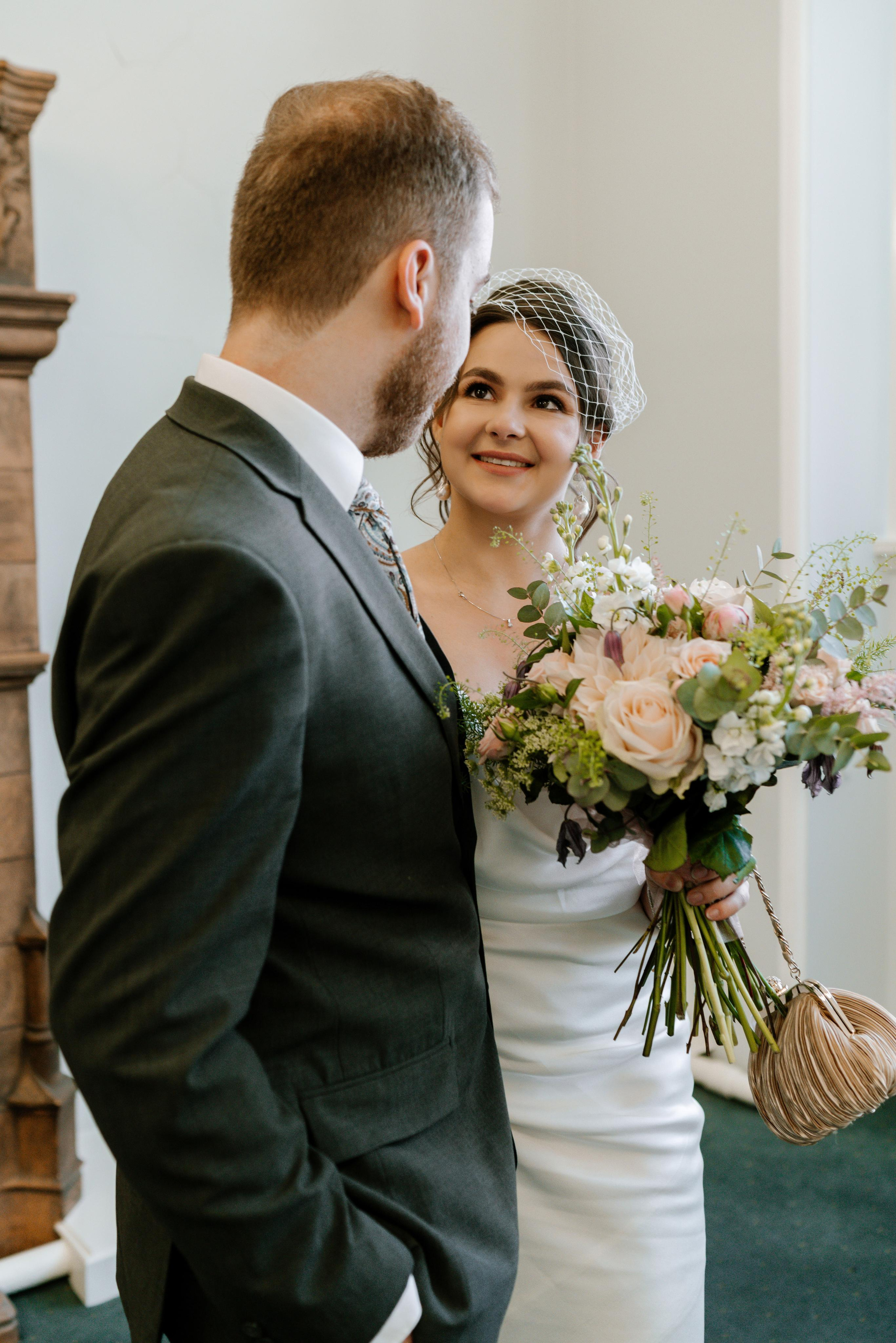 Wedding ceremony in Mayfair Library. London Wedding Photographer|Natasha Ferreira