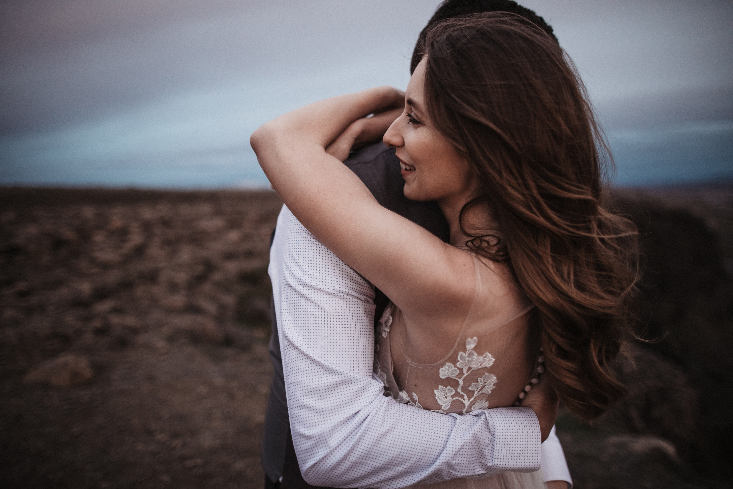 Midnight sun elopement at Haifoss in Iceland. Iceland elopement photo and video | Nikolaichik Photo
