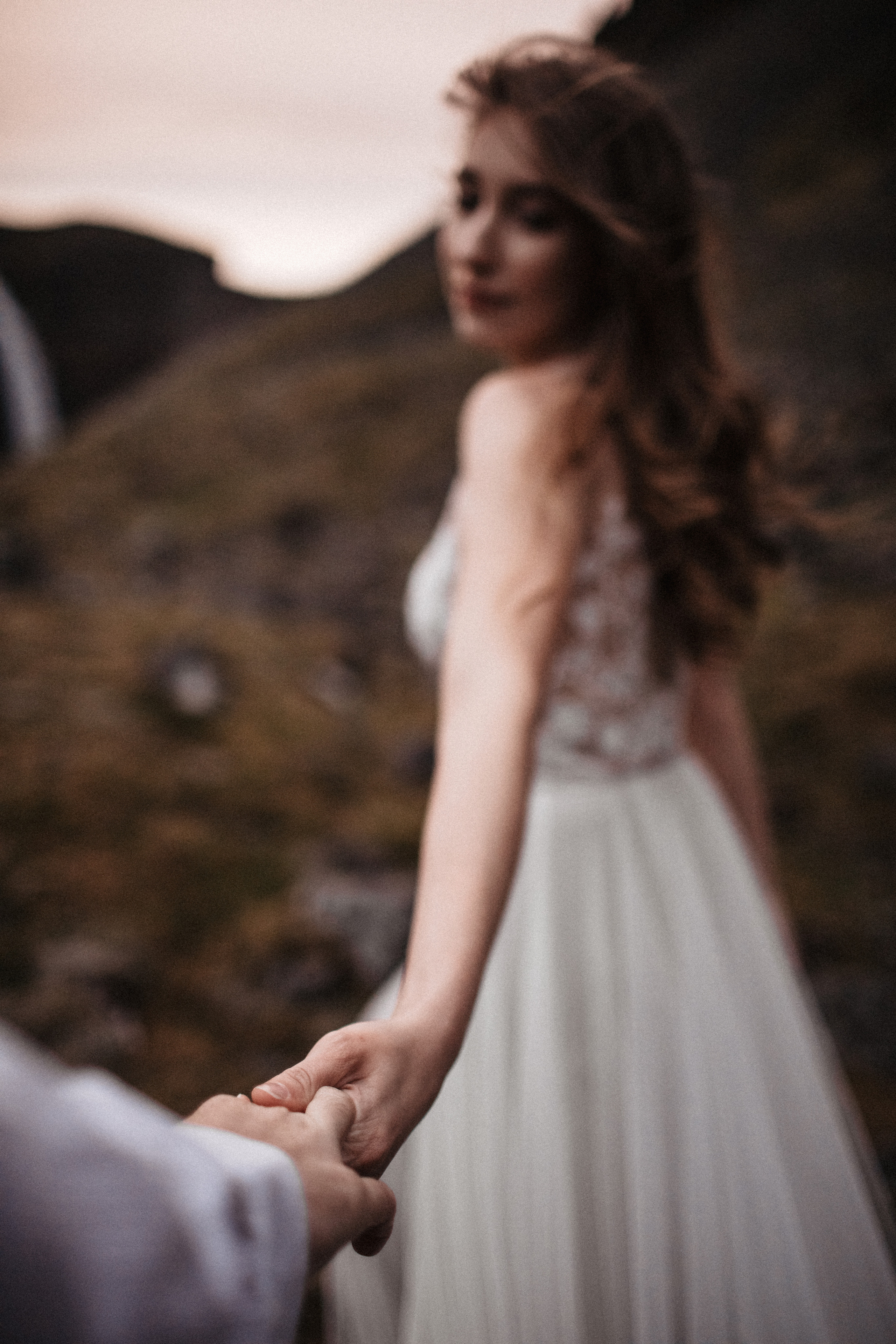 Midnight sun elopement at Haifoss in Iceland. Iceland elopement photo and video | Nikolaichik Photo