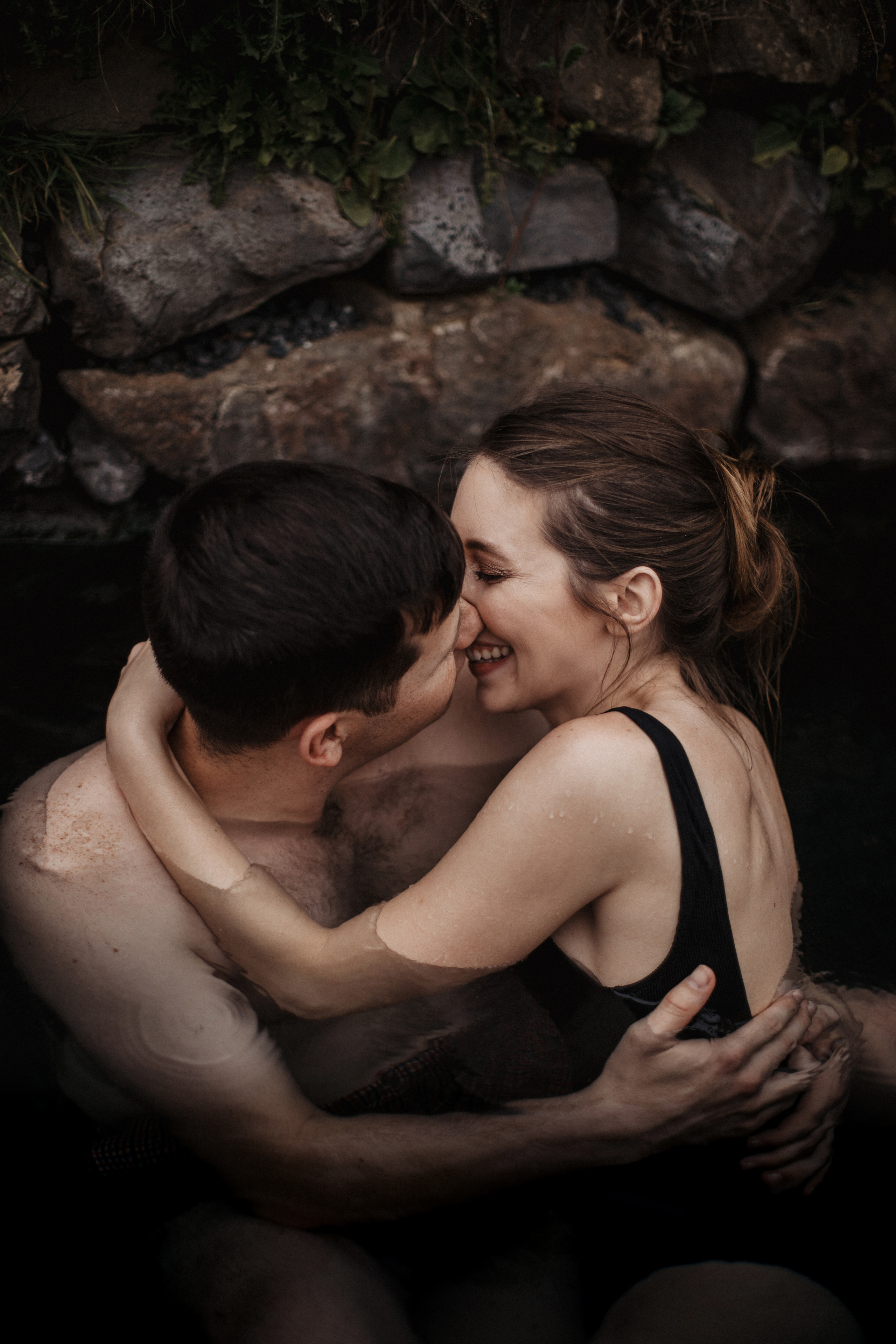 Midnight sun elopement at Haifoss in Iceland. Iceland elopement photo and video | Nikolaichik Photo