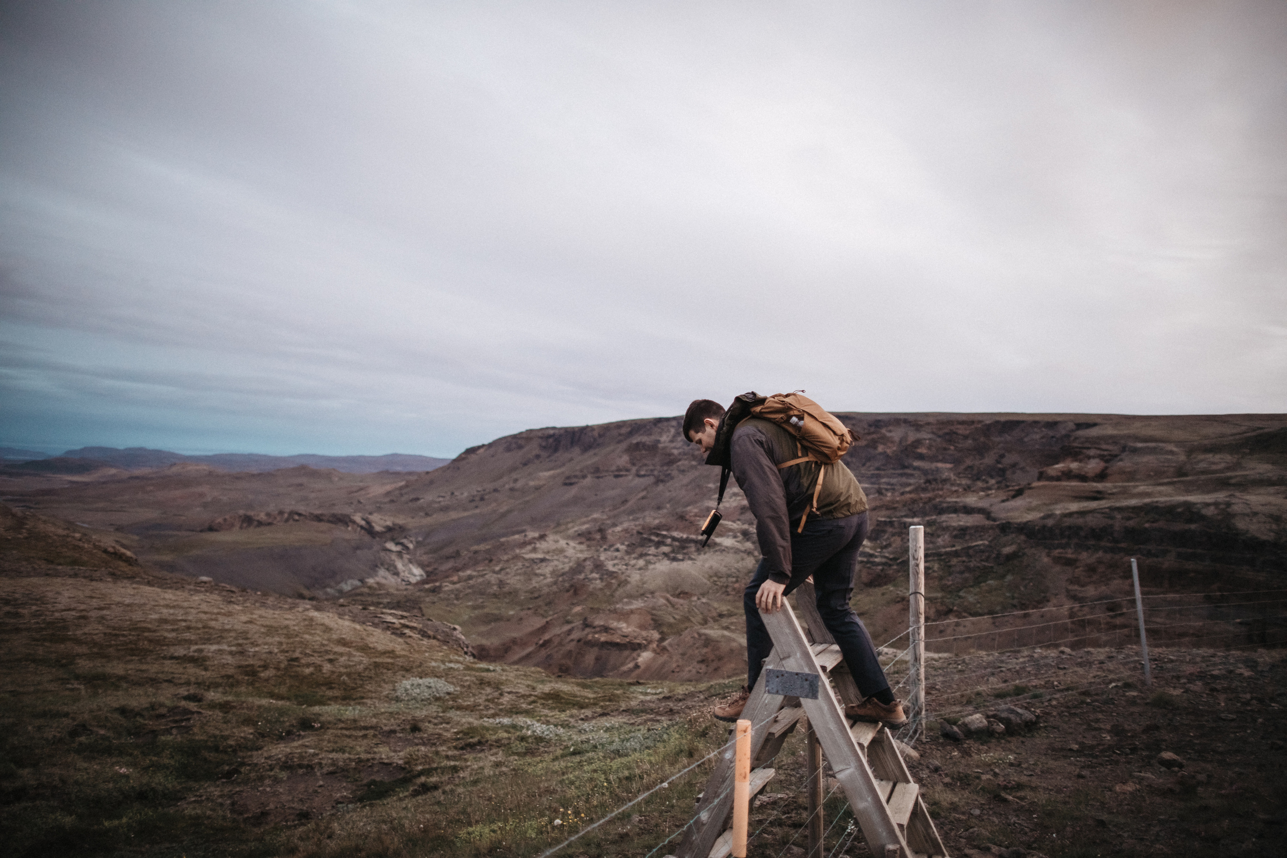 Midnight sun elopement at Haifoss in Iceland. Iceland elopement photo and video | Nikolaichik Photo