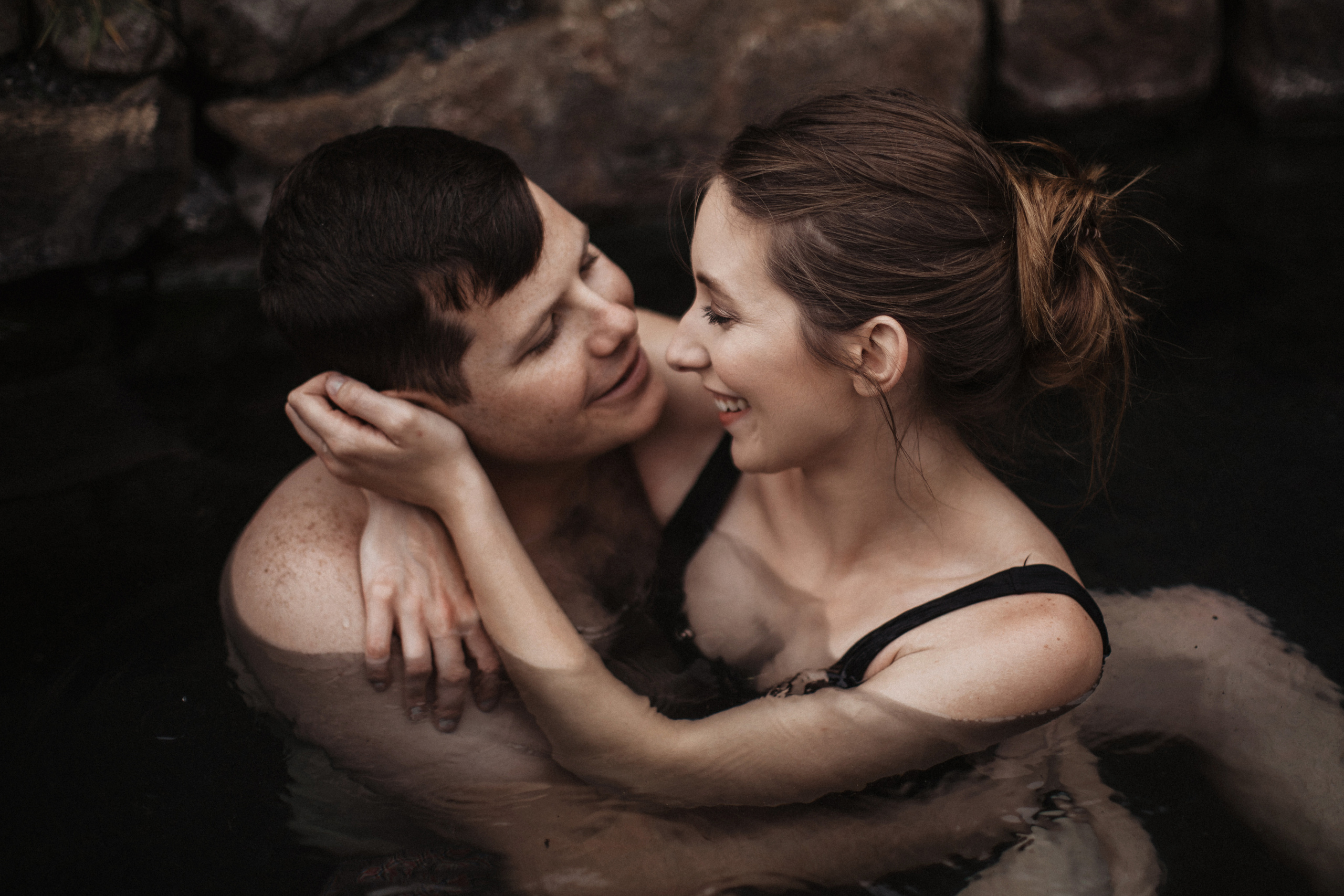 Midnight sun elopement at Haifoss in Iceland. Iceland elopement photo and video | Nikolaichik Photo