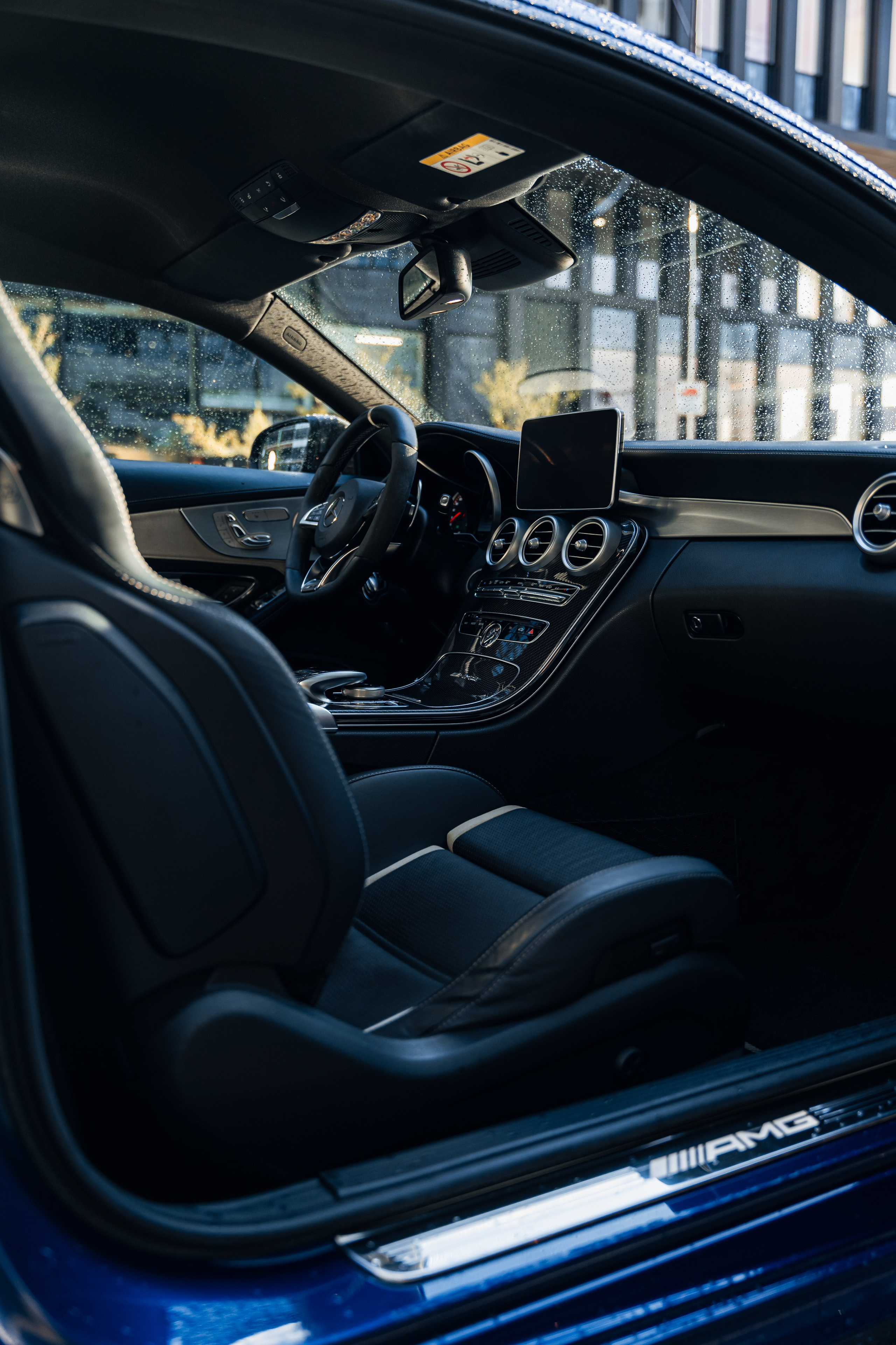 Mercedes-Benz C63s AMG. Photographe de voitures à Paris — Vitalii Motruk