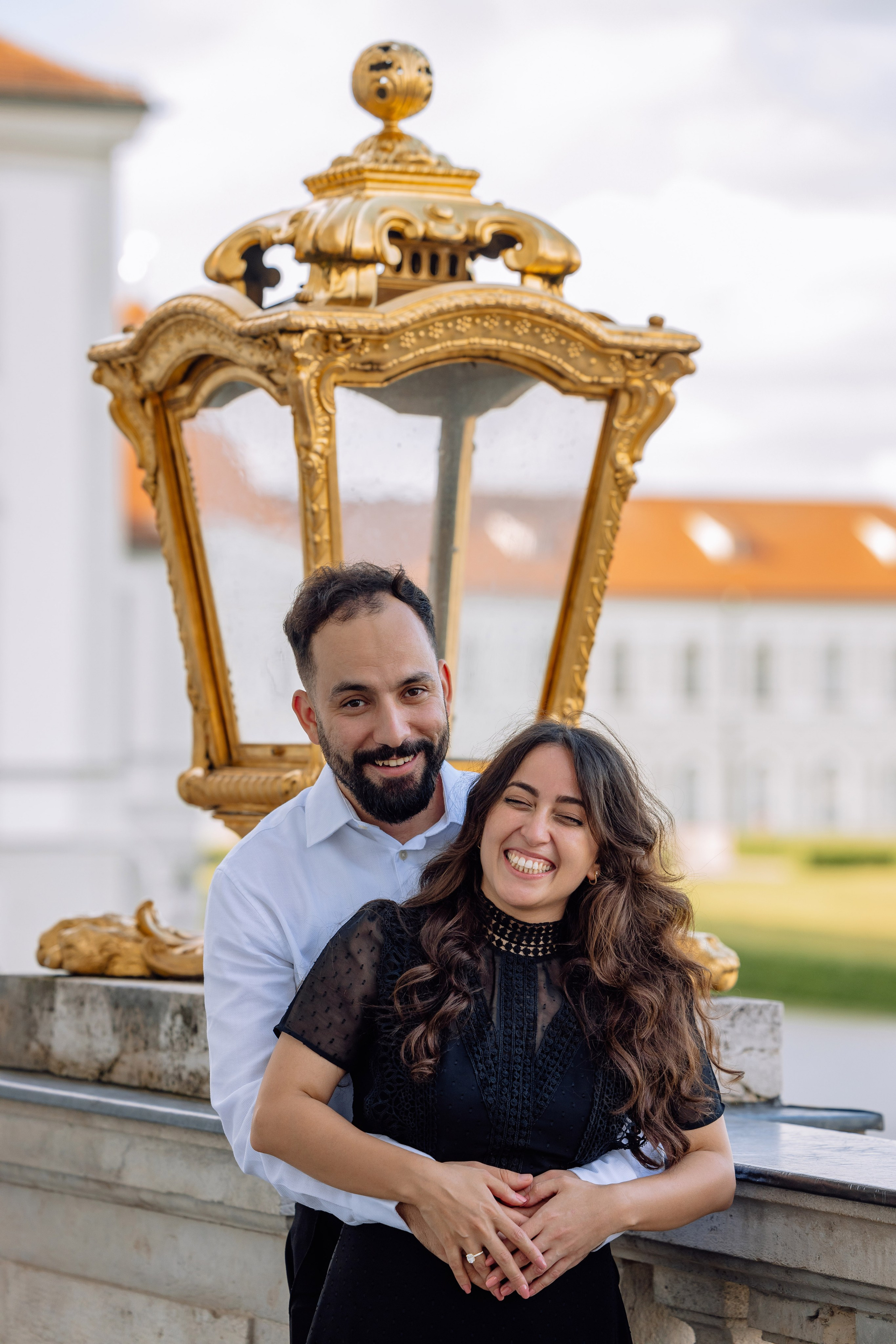 Antrag am Schloss Nymphenburg. Hochzeitsfotograf München Taufe Familienfotograf Tanja Mauke