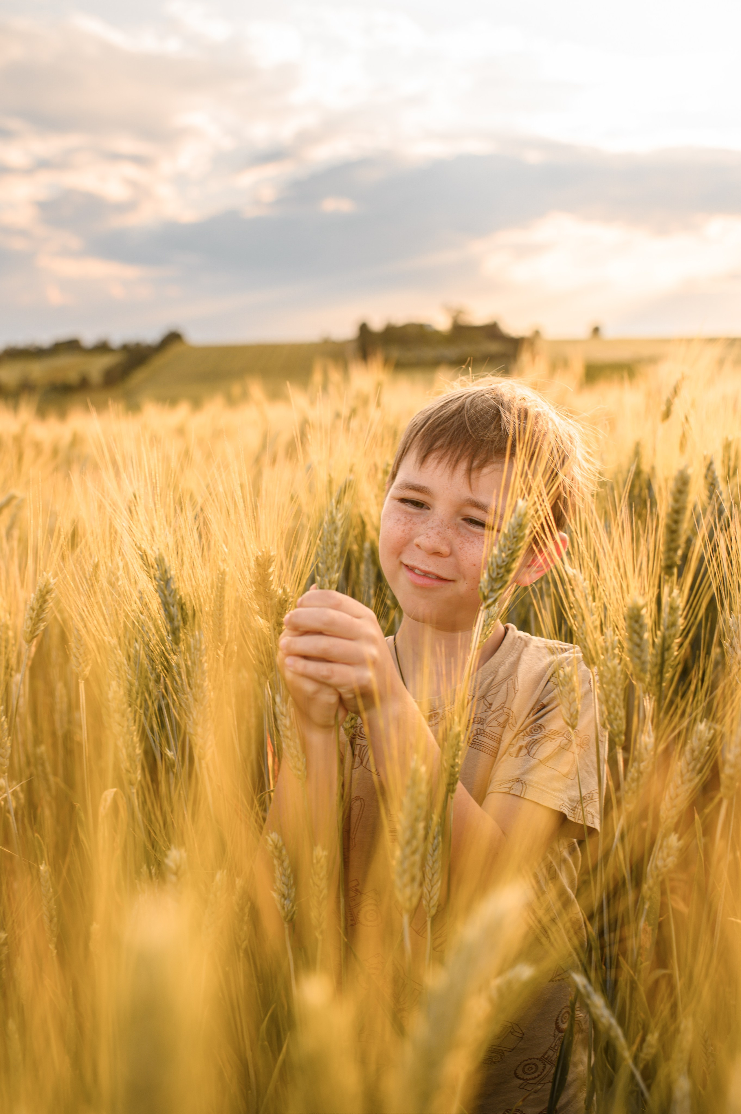 Wheat fields. Family, children, portrait, and event photography in Thessaloniki