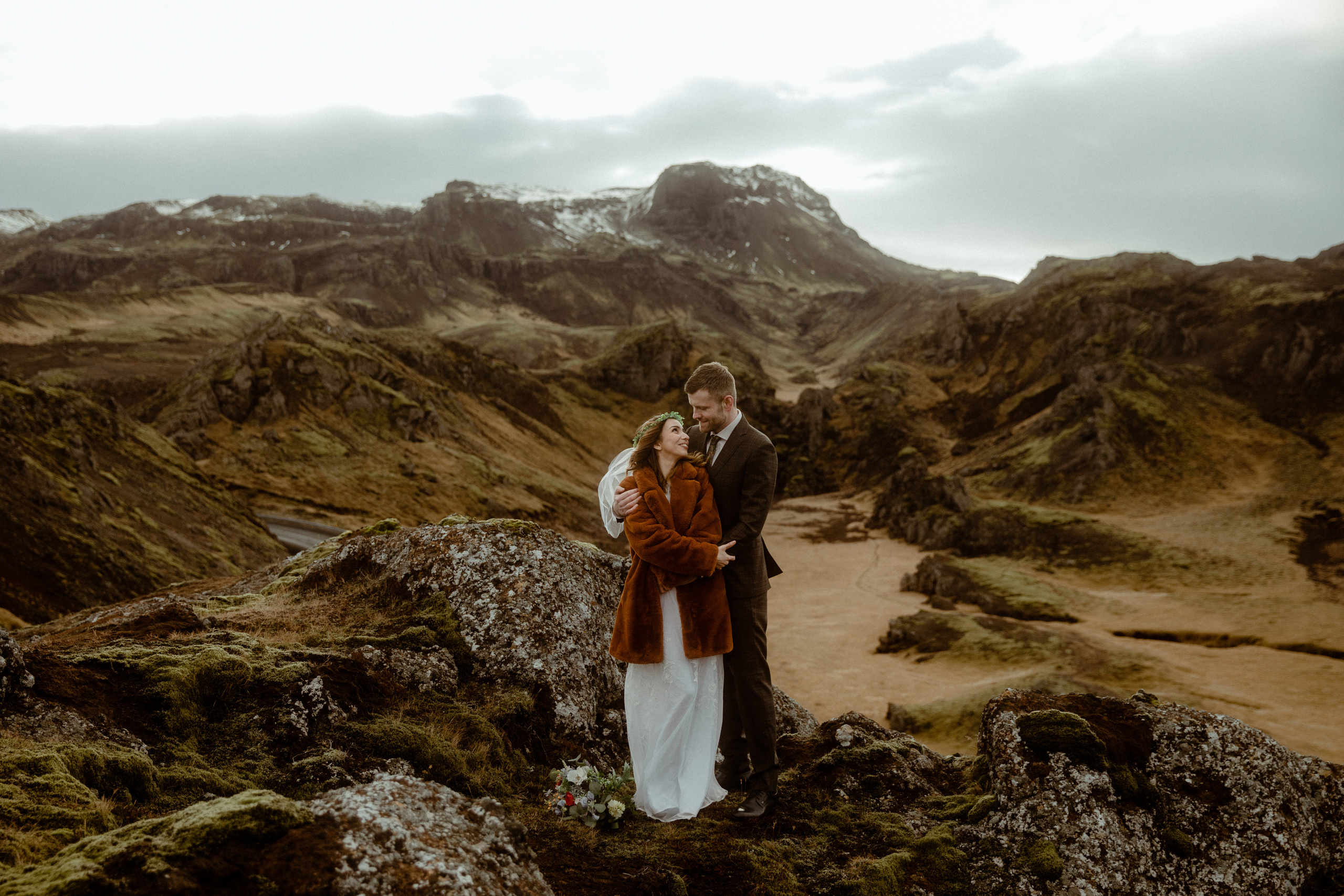 Iceland Private Waterfall Elopement. Iceland elopement photographer & videographer