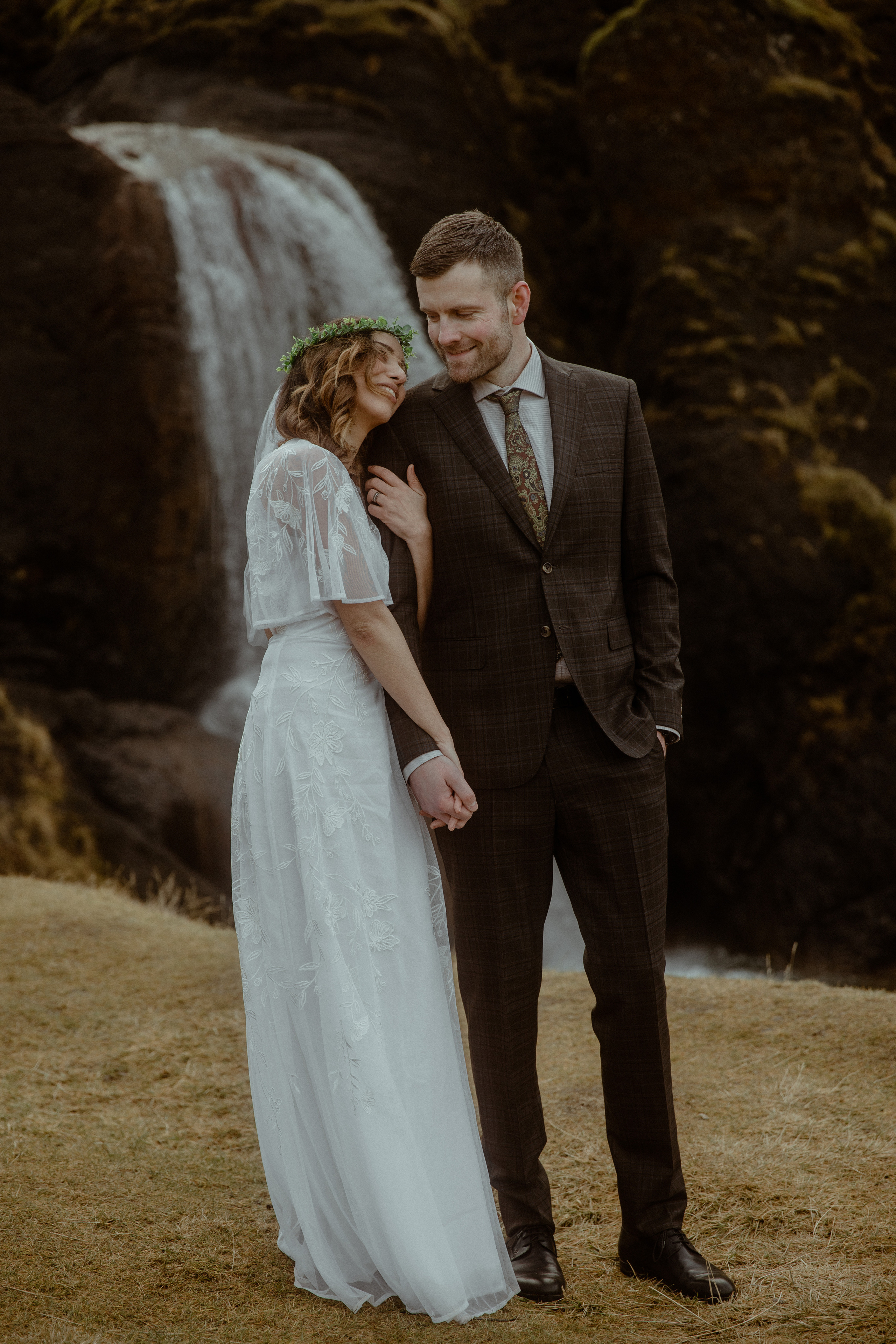 Iceland Private Waterfall Elopement. Iceland elopement photographer & videographer