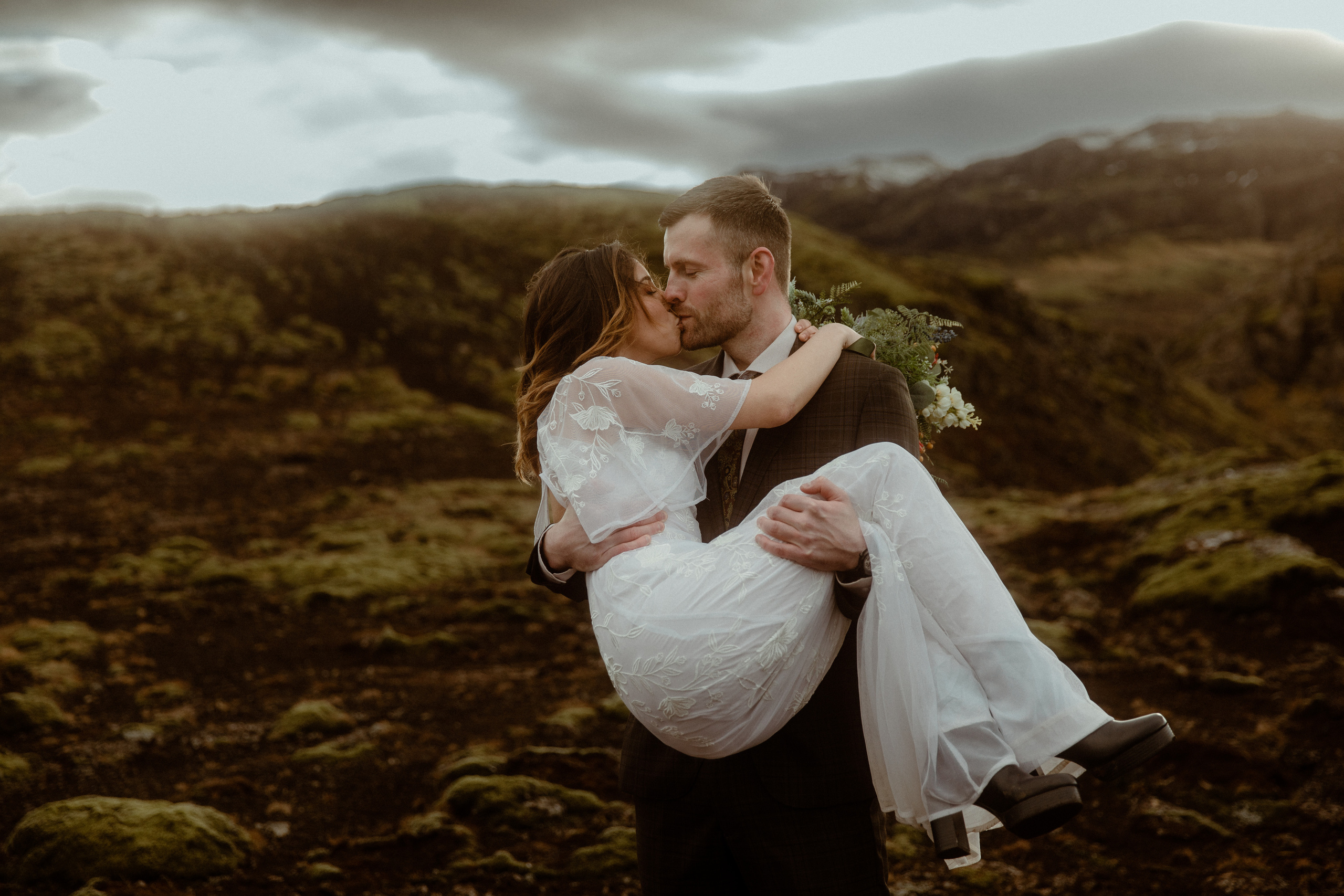 Iceland Private Waterfall Elopement. Iceland elopement photographer & videographer