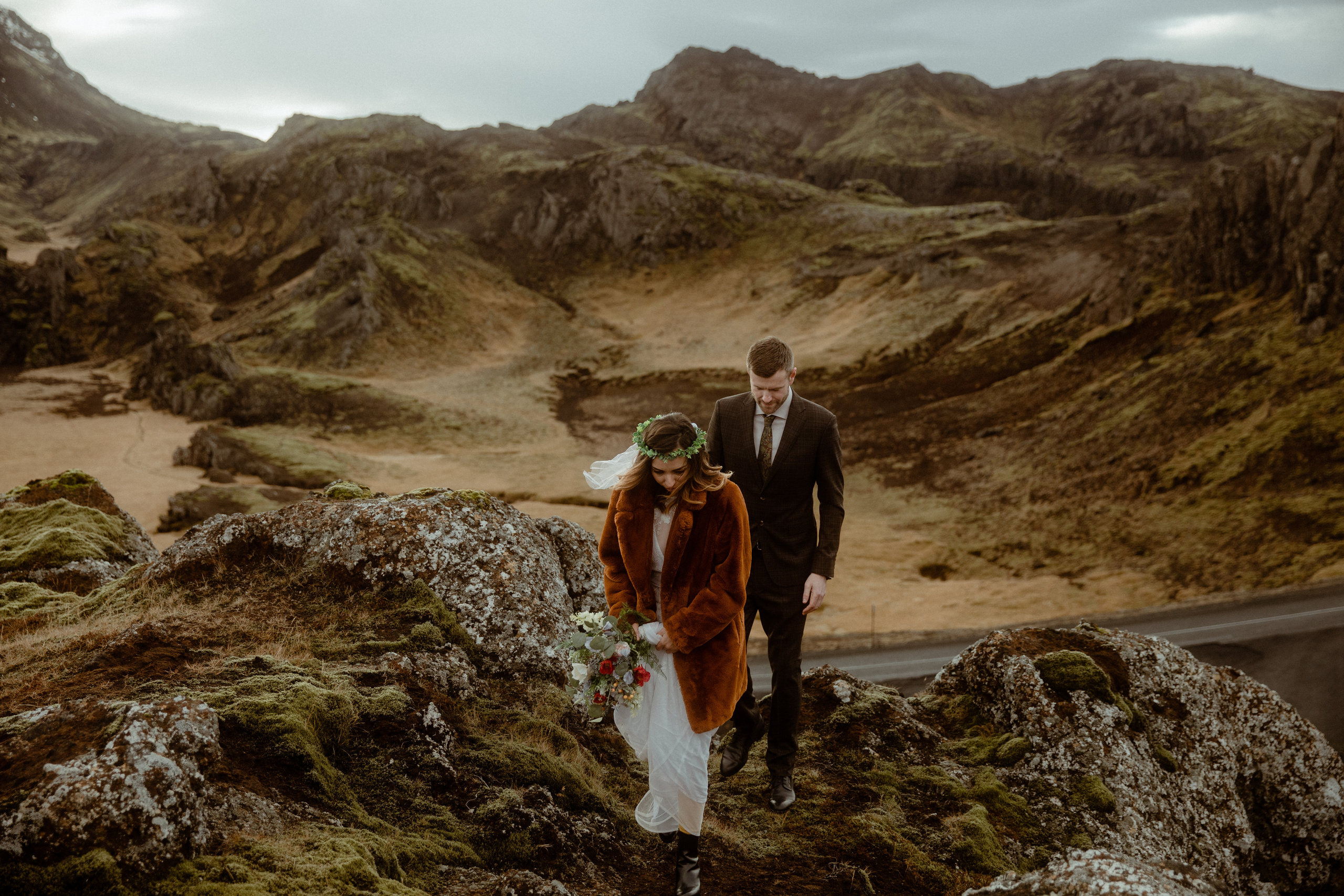 Iceland Private Waterfall Elopement. Iceland elopement photographer & videographer