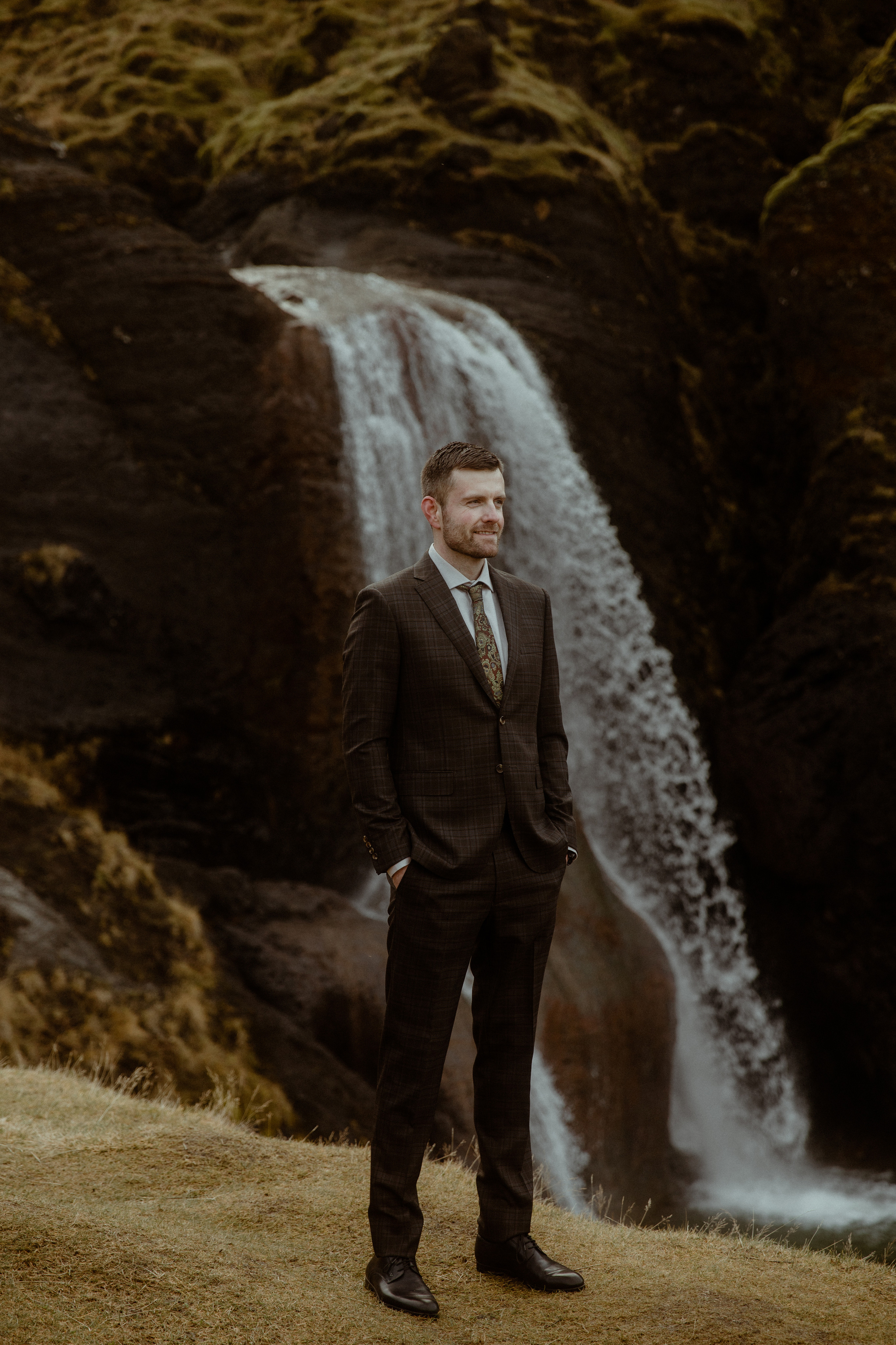 Iceland Private Waterfall Elopement. Iceland elopement photographer & videographer