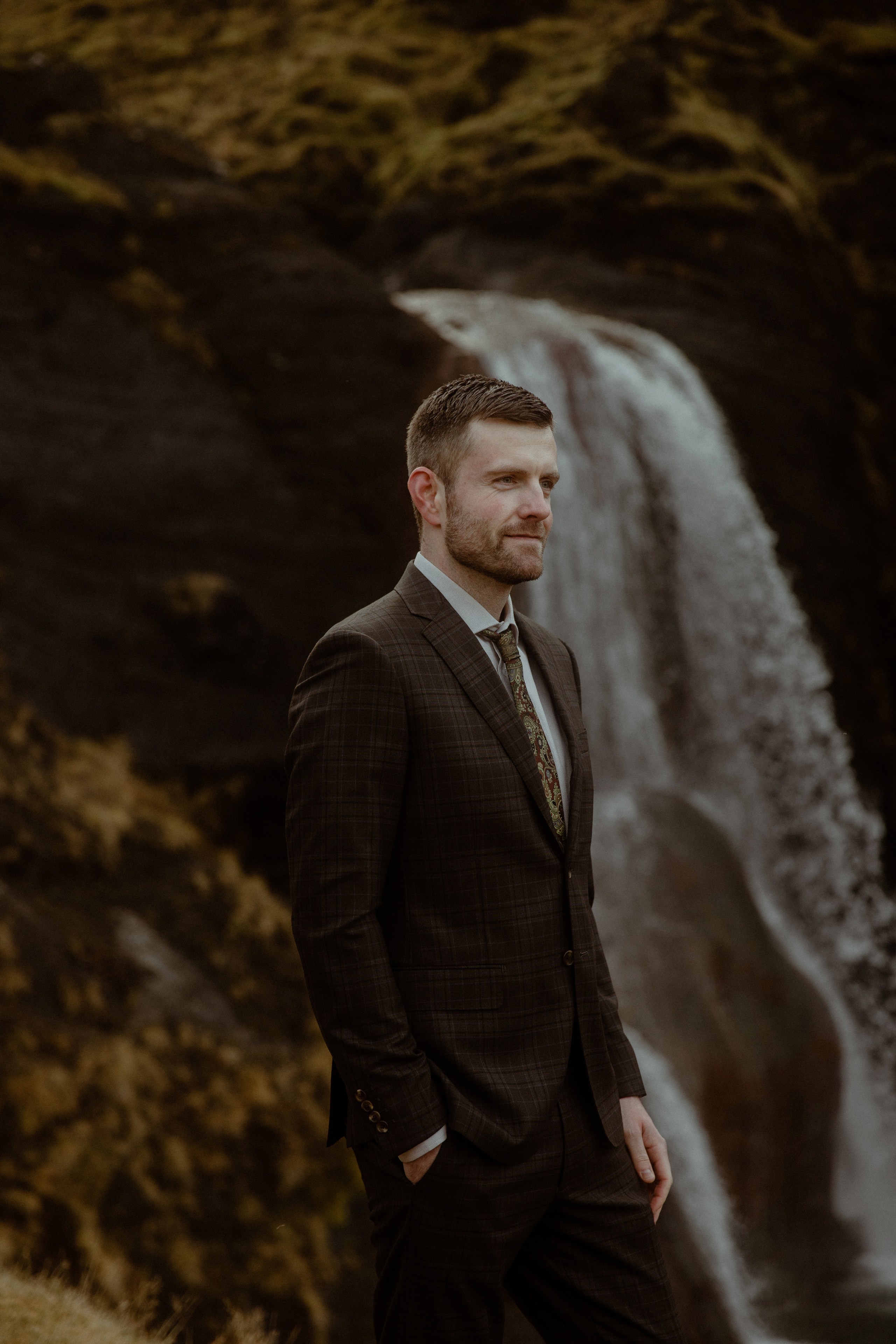 Iceland Private Waterfall Elopement. Iceland elopement photographer & videographer
