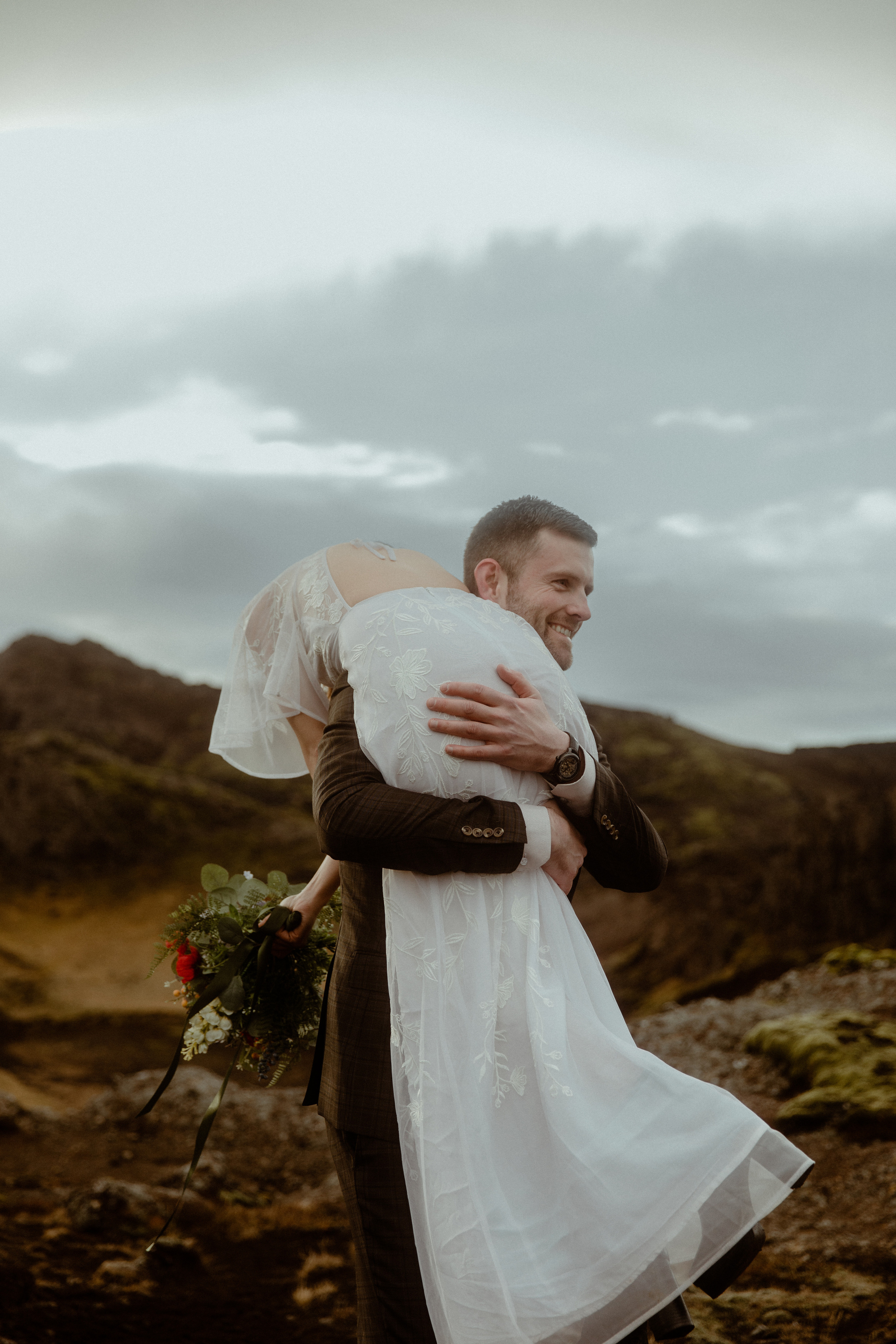 Iceland Private Waterfall Elopement. Iceland elopement photographer & videographer