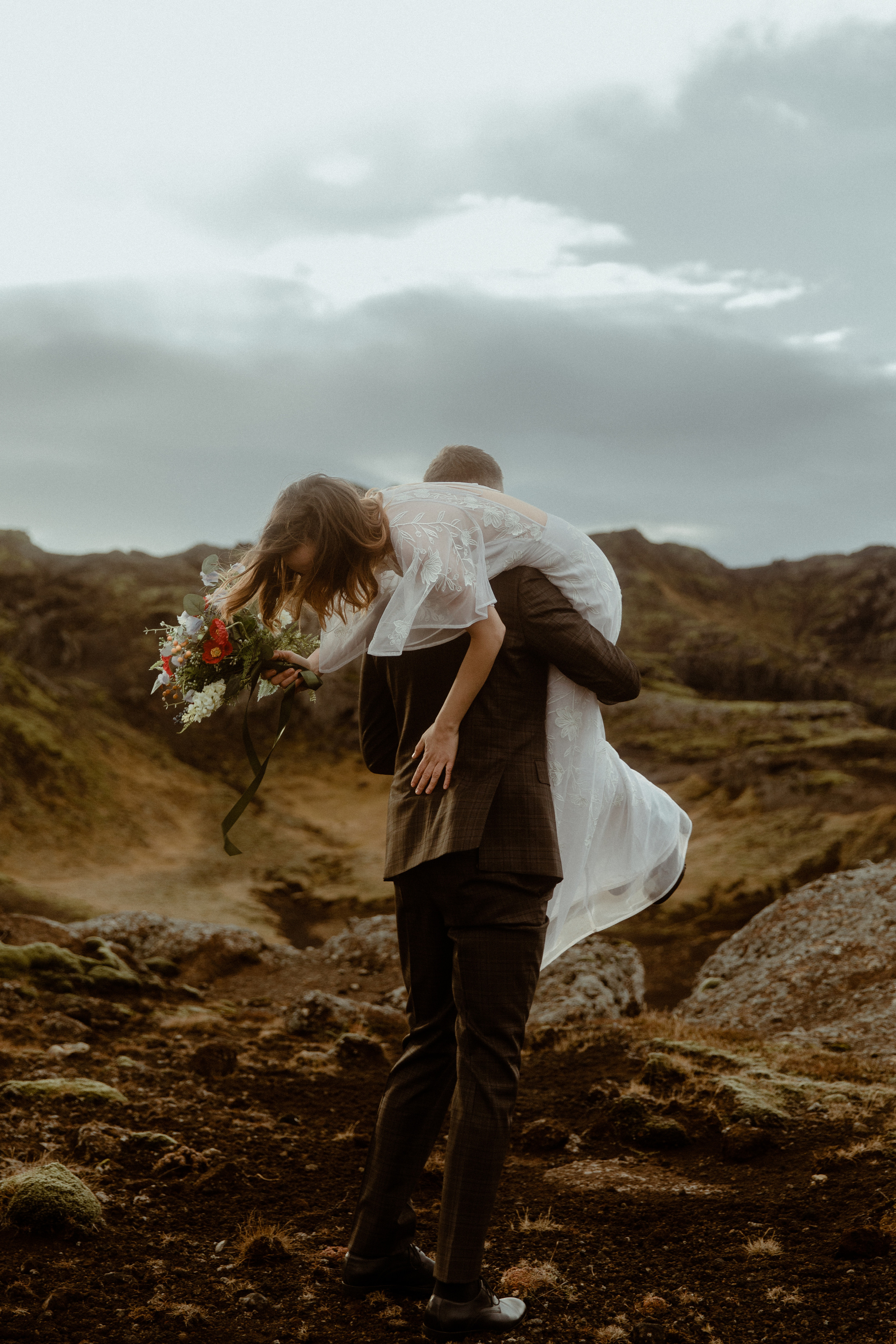 Iceland Private Waterfall Elopement. Iceland elopement photographer & videographer