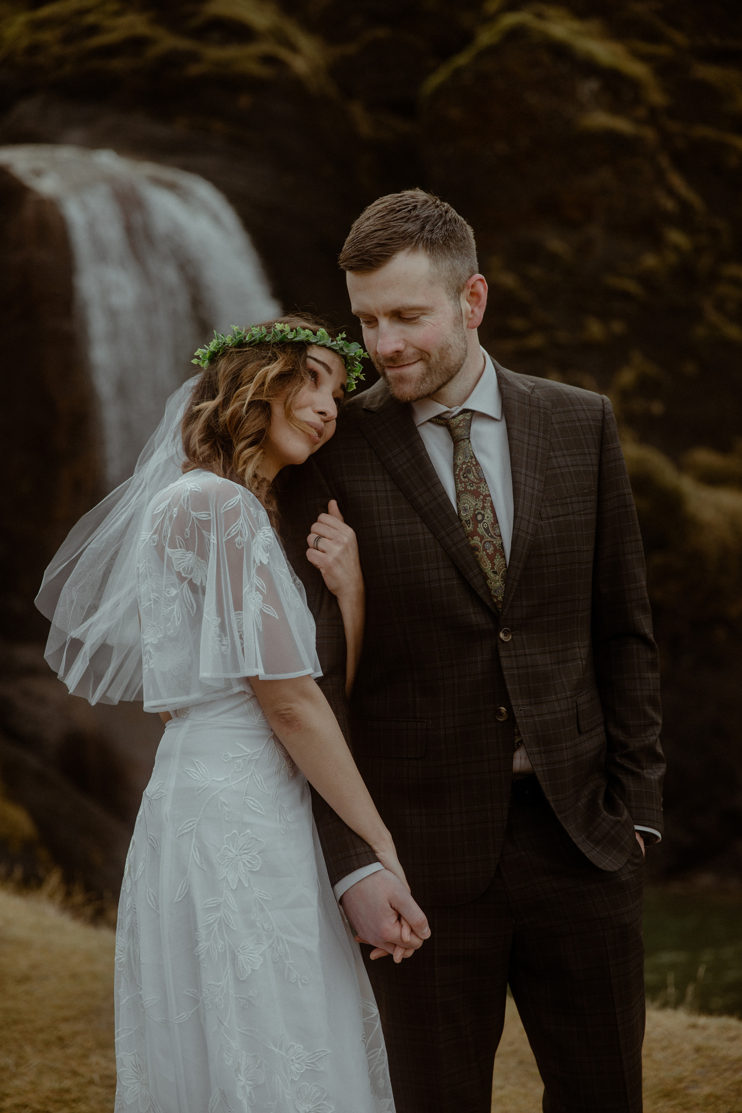 Iceland Private Waterfall Elopement. Iceland elopement photographer & videographer