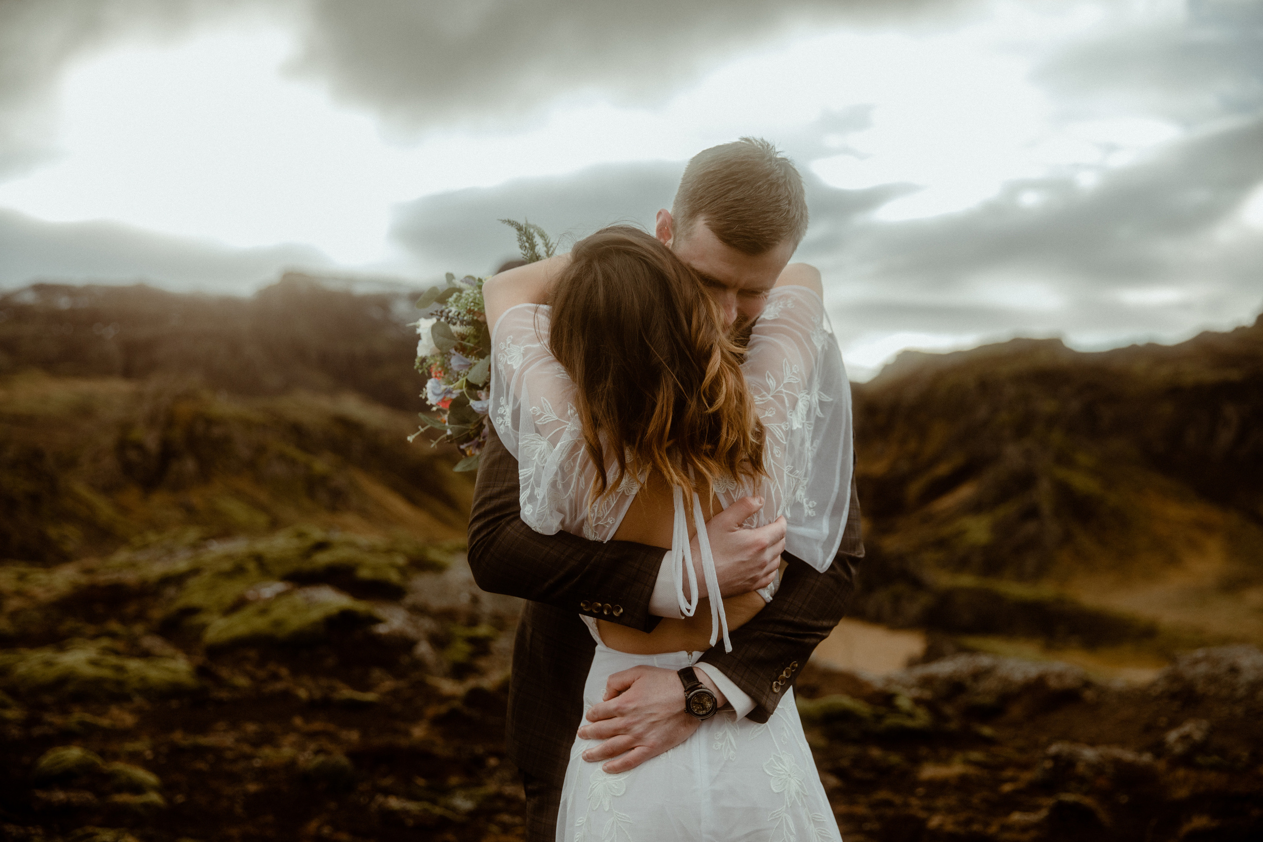 Iceland Private Waterfall Elopement. Iceland elopement photographer & videographer