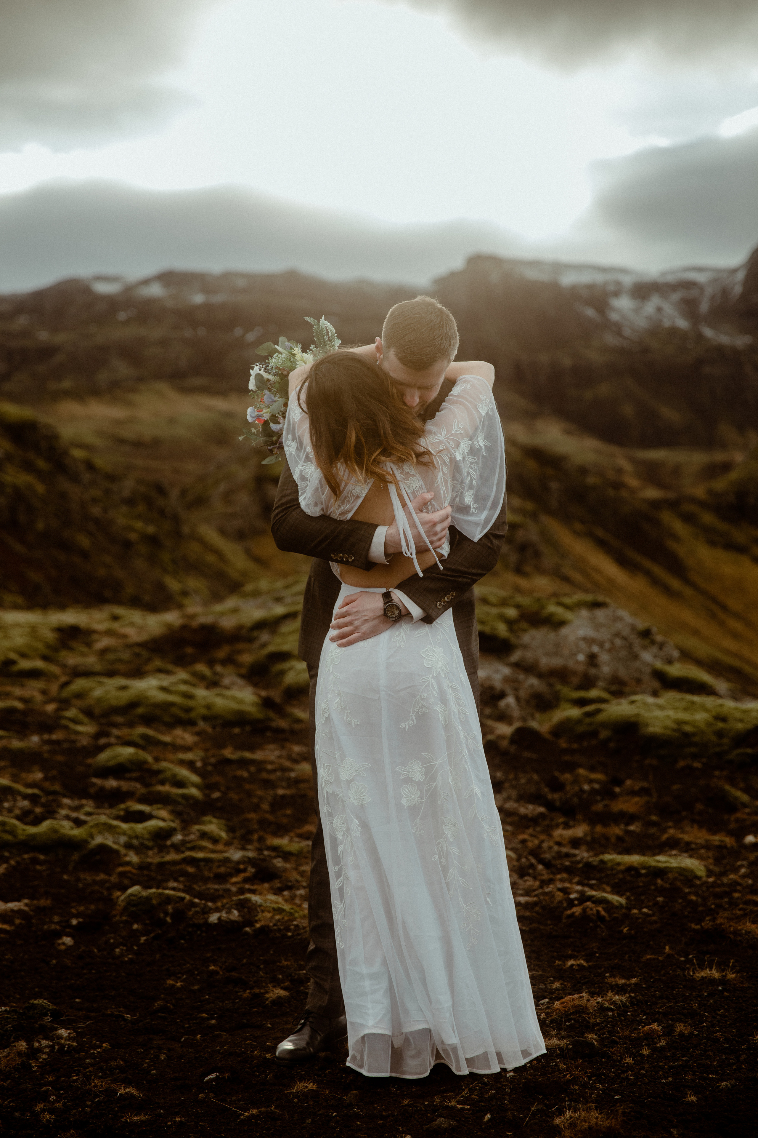 Iceland Private Waterfall Elopement. Iceland elopement photographer & videographer