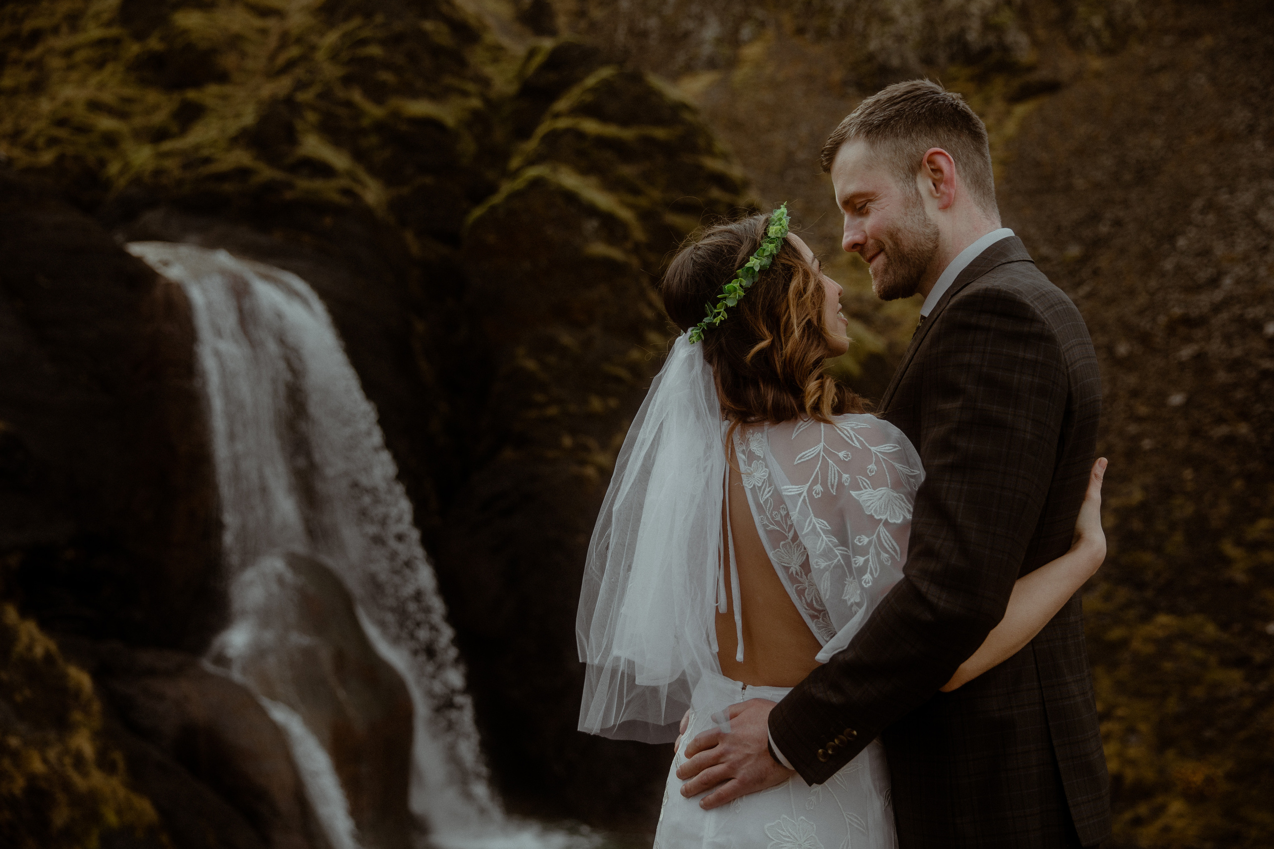 Iceland Private Waterfall Elopement. Iceland elopement photographer & videographer