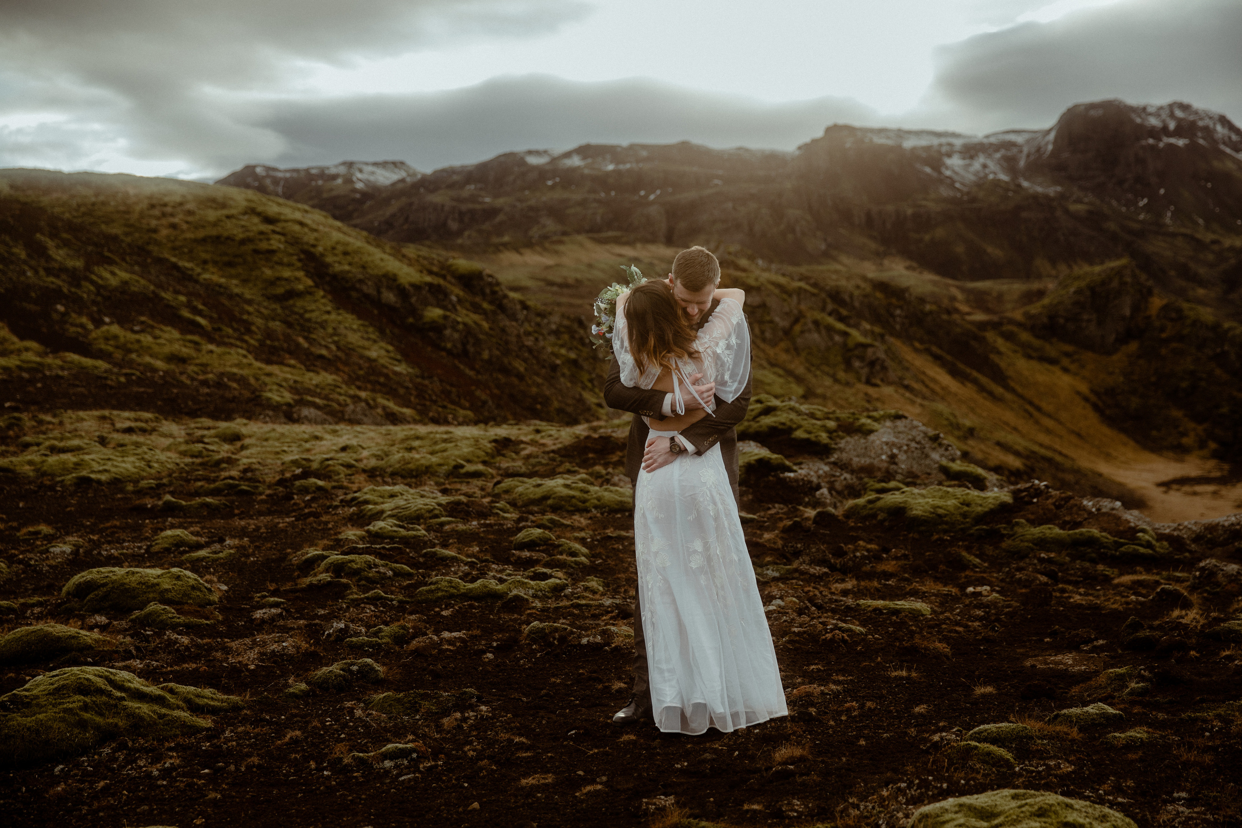 Iceland Private Waterfall Elopement. Iceland elopement photographer & videographer