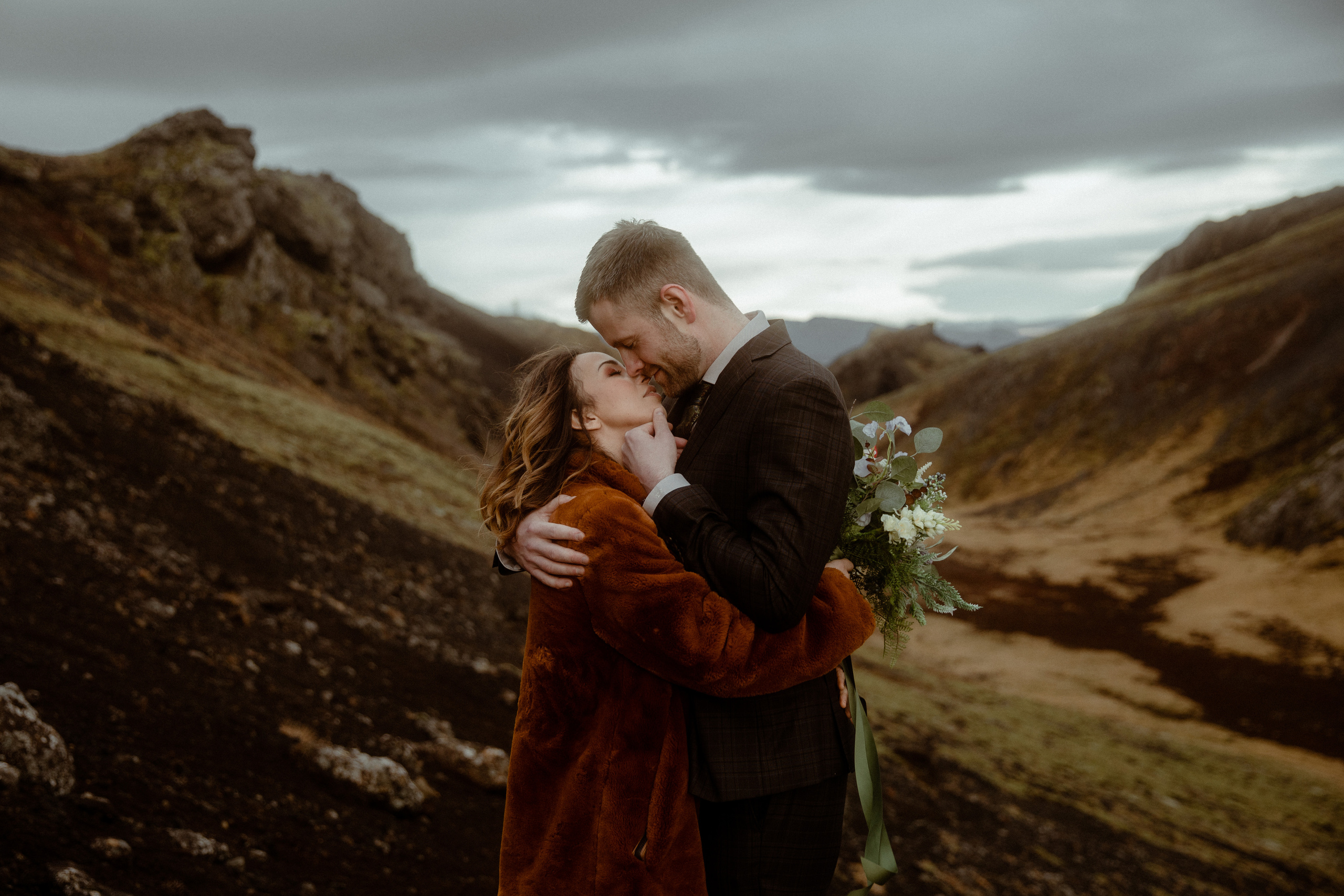 Iceland Private Waterfall Elopement. Iceland elopement photographer & videographer