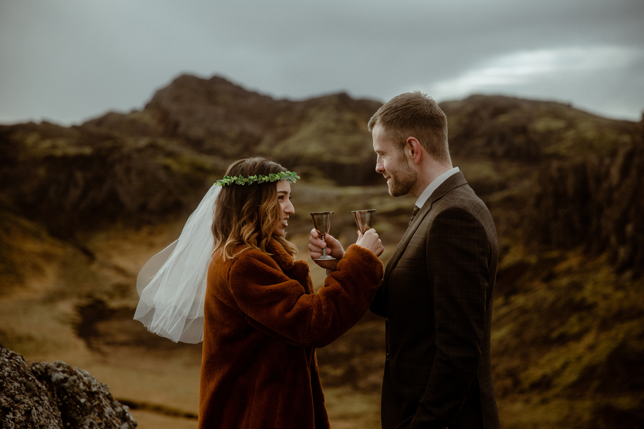 Iceland Private Waterfall Elopement. Iceland elopement photographer & videographer
