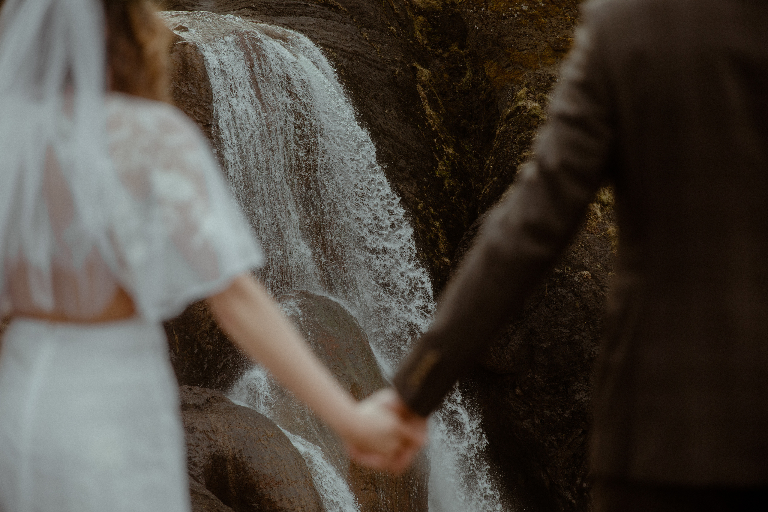 Iceland Private Waterfall Elopement. Iceland elopement photographer & videographer