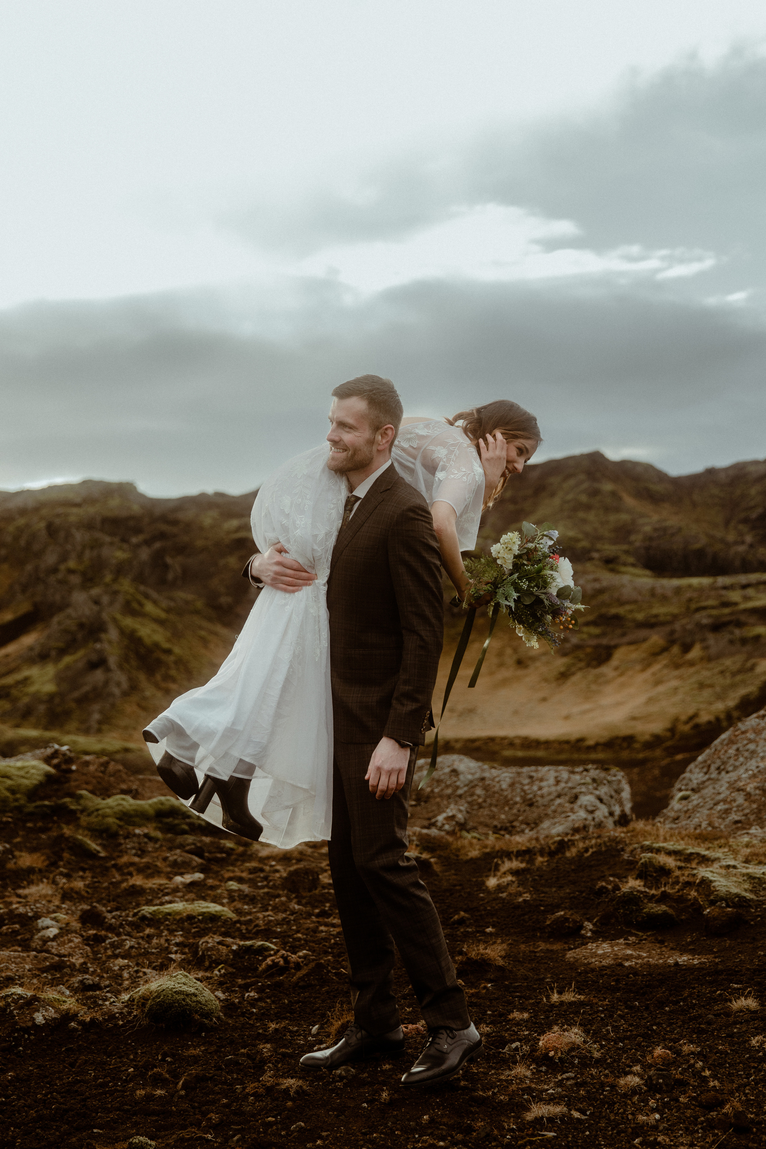 Iceland Private Waterfall Elopement. Iceland elopement photographer & videographer