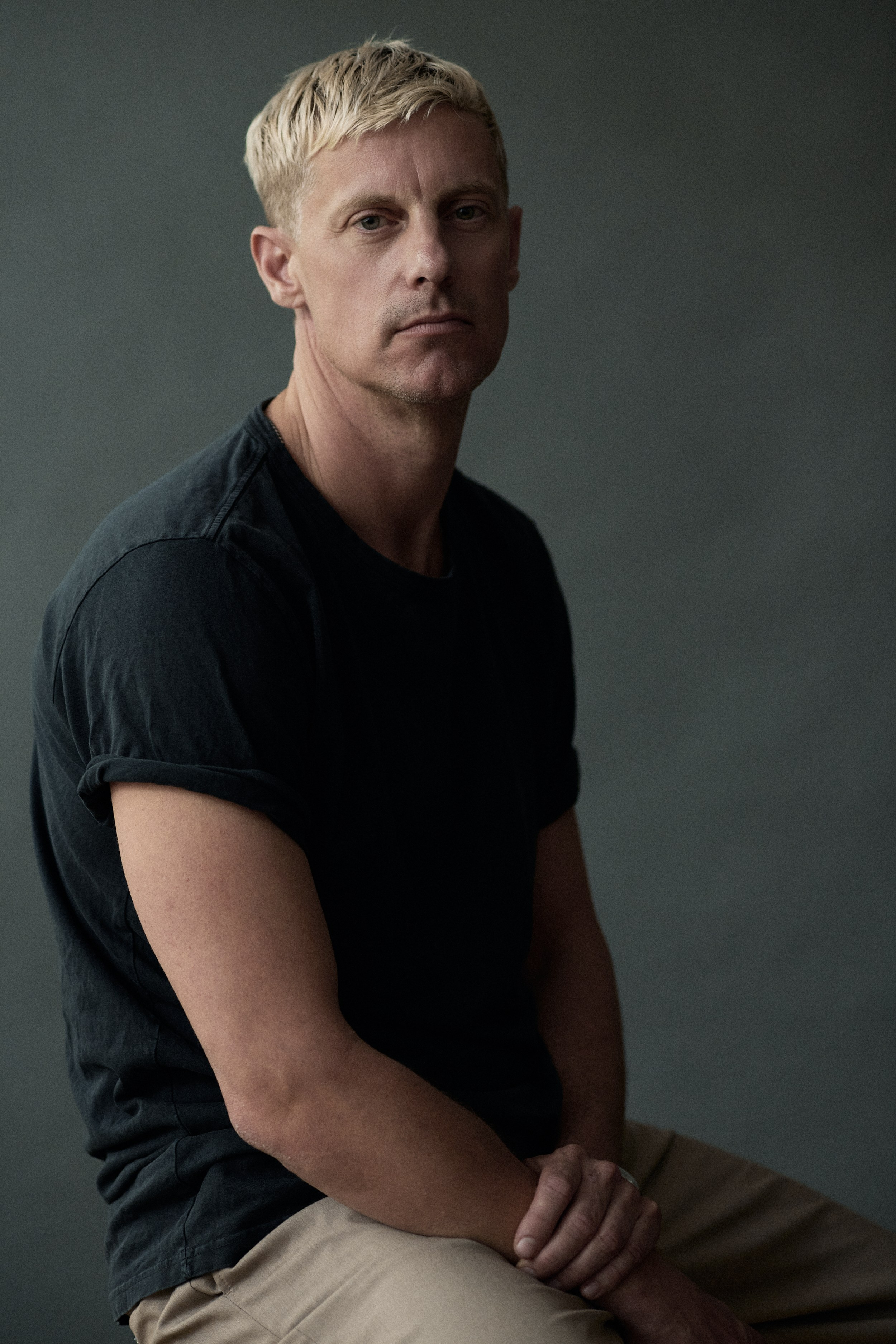 Portretfoto van Dutch man, gemaakt door een Brusselse fotograaf