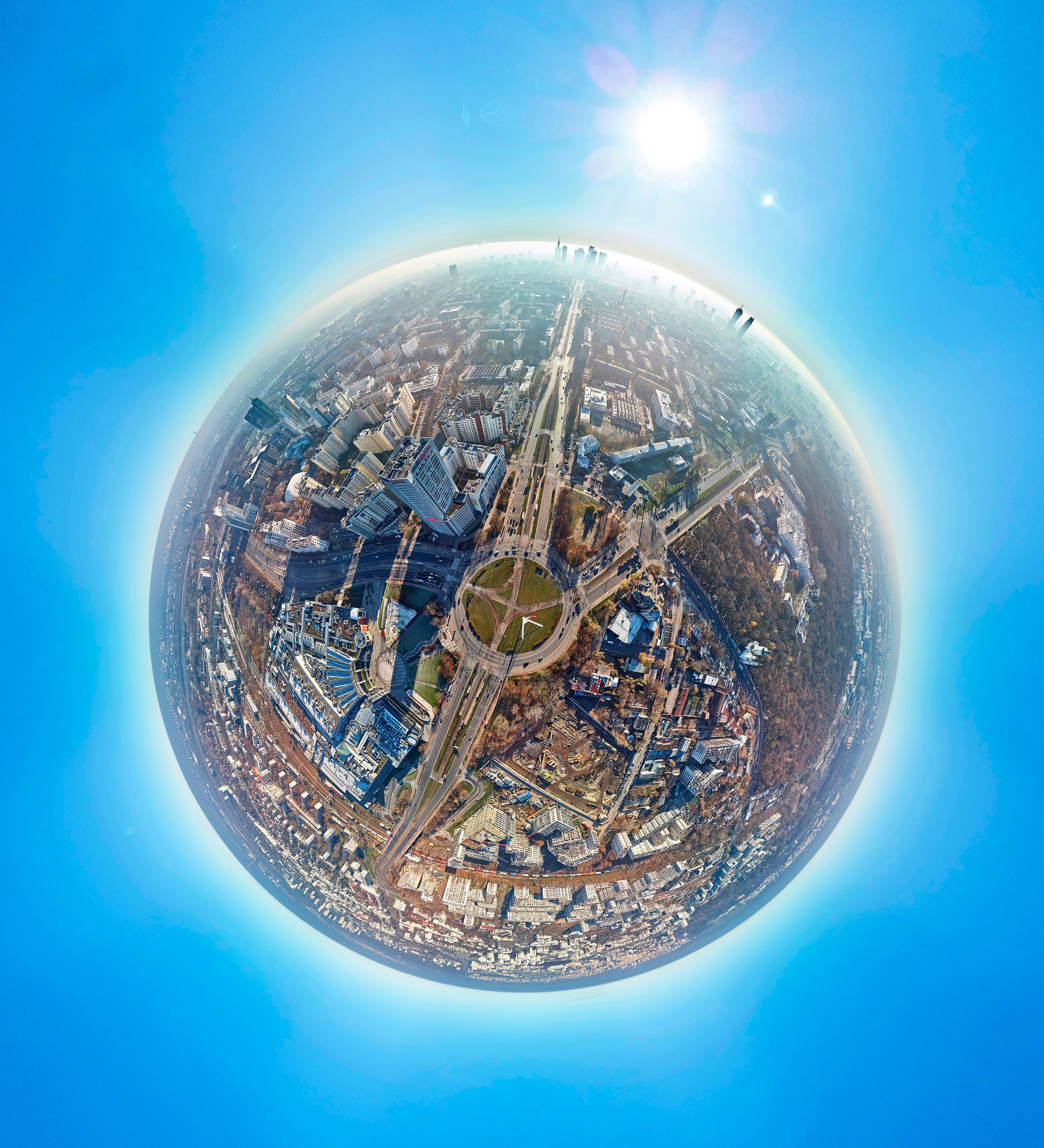 Panoramy lotnicze 360 „Little Planet” znanych miejsc Warszawy. Андрей Шипилов — Фотография & Видеография