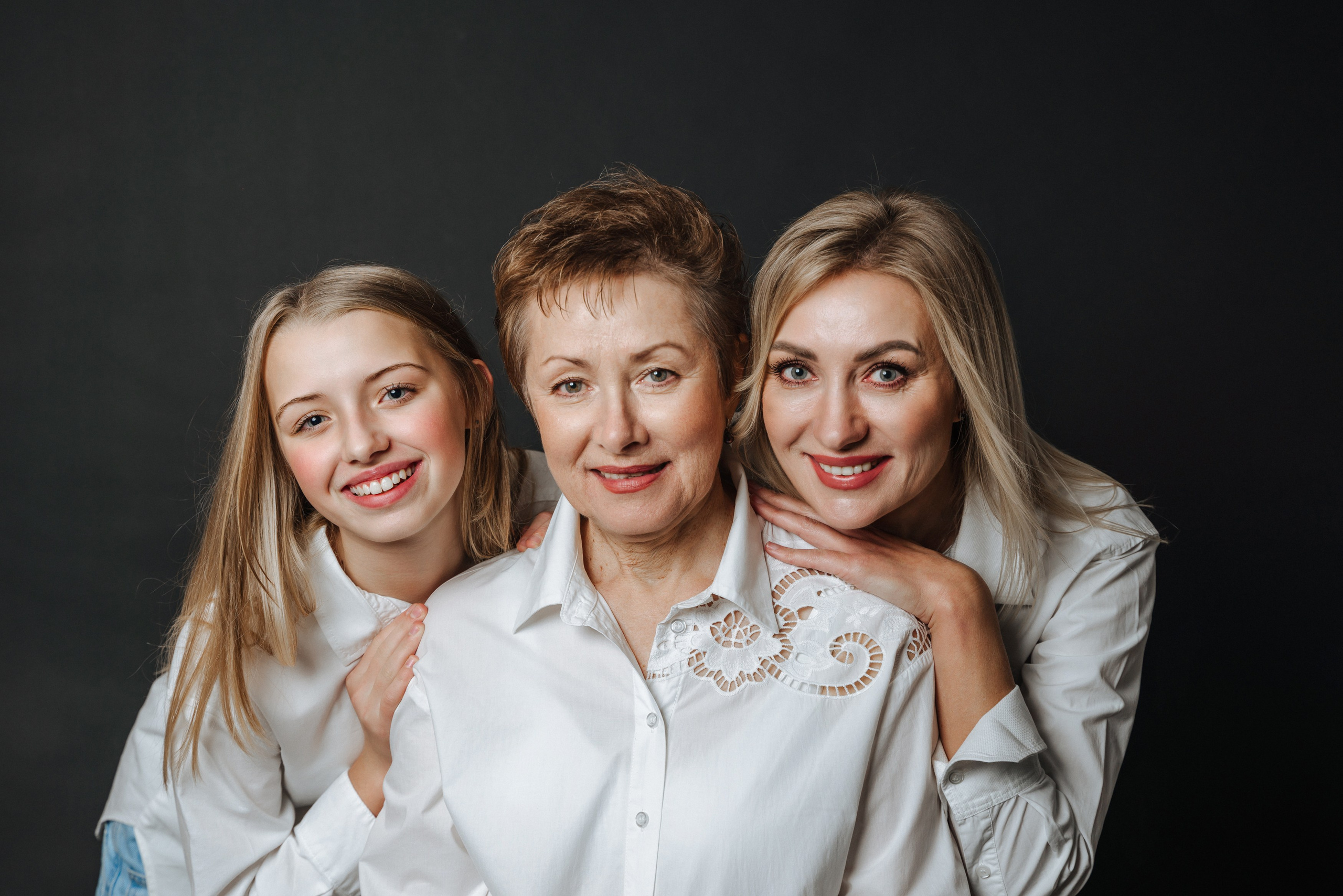 studio family photography, photographer in west drayton, three generations of women, studio photography in west deighton, black photophone, family photographer in london, family photographer in west drayton, professional family photographer, studio photographer