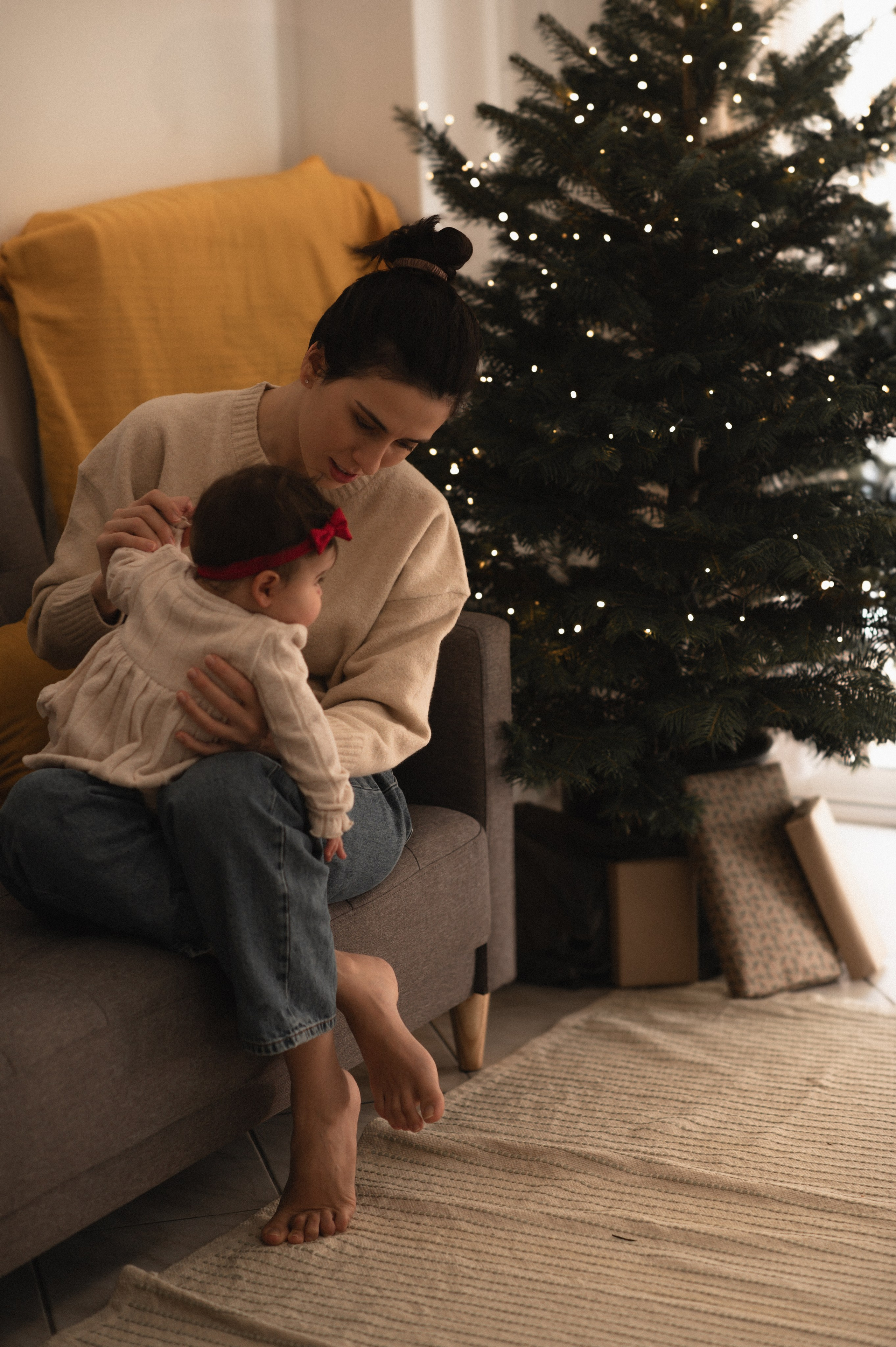 First Christmas. Family, children, portrait, and event photography in Thessaloniki
