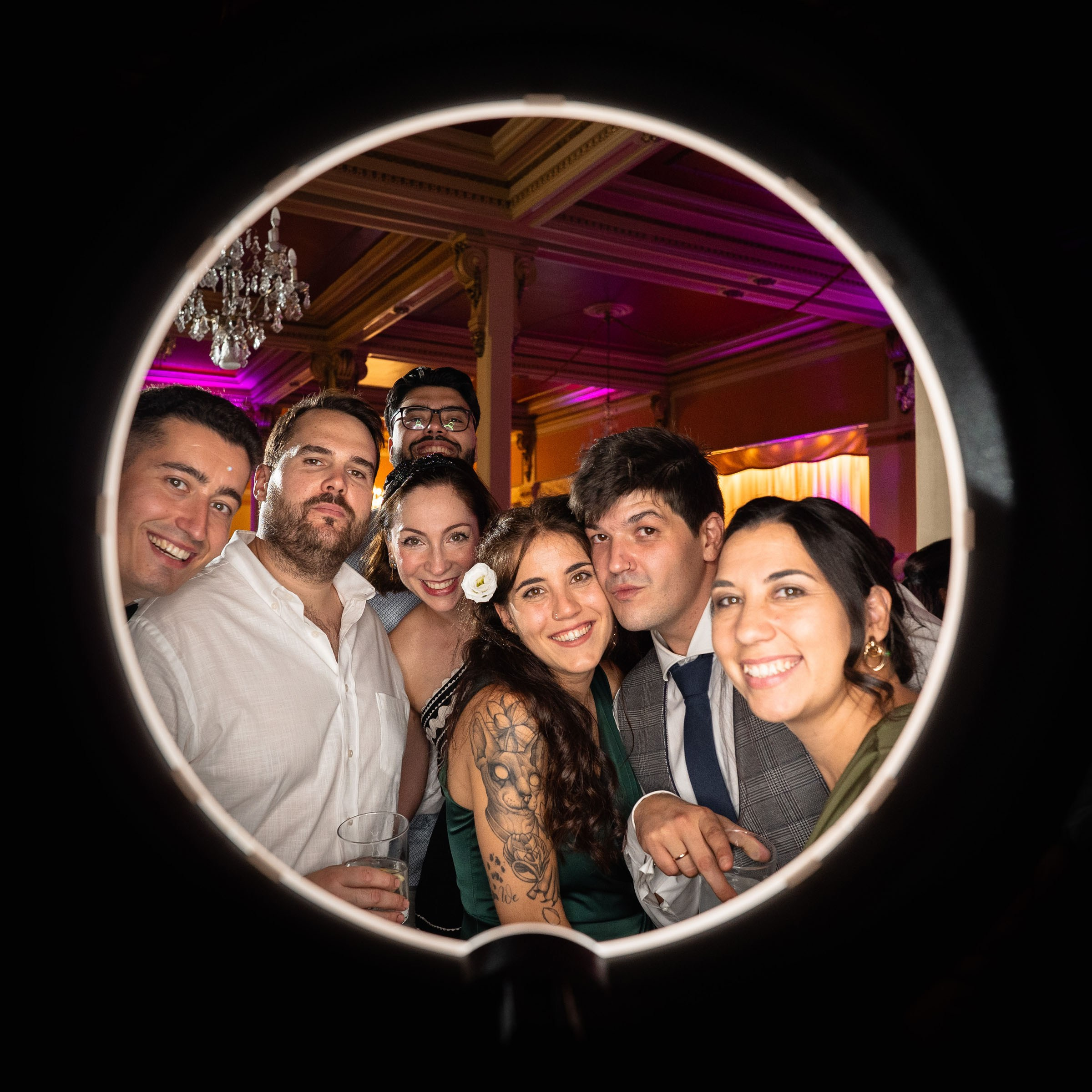 Photocircle y fotos de boda de Andrea y Jose en el Casino de Huesca. PIXLOVE - Fotógrafos de bodas Huesca Pirineos Zaragoza