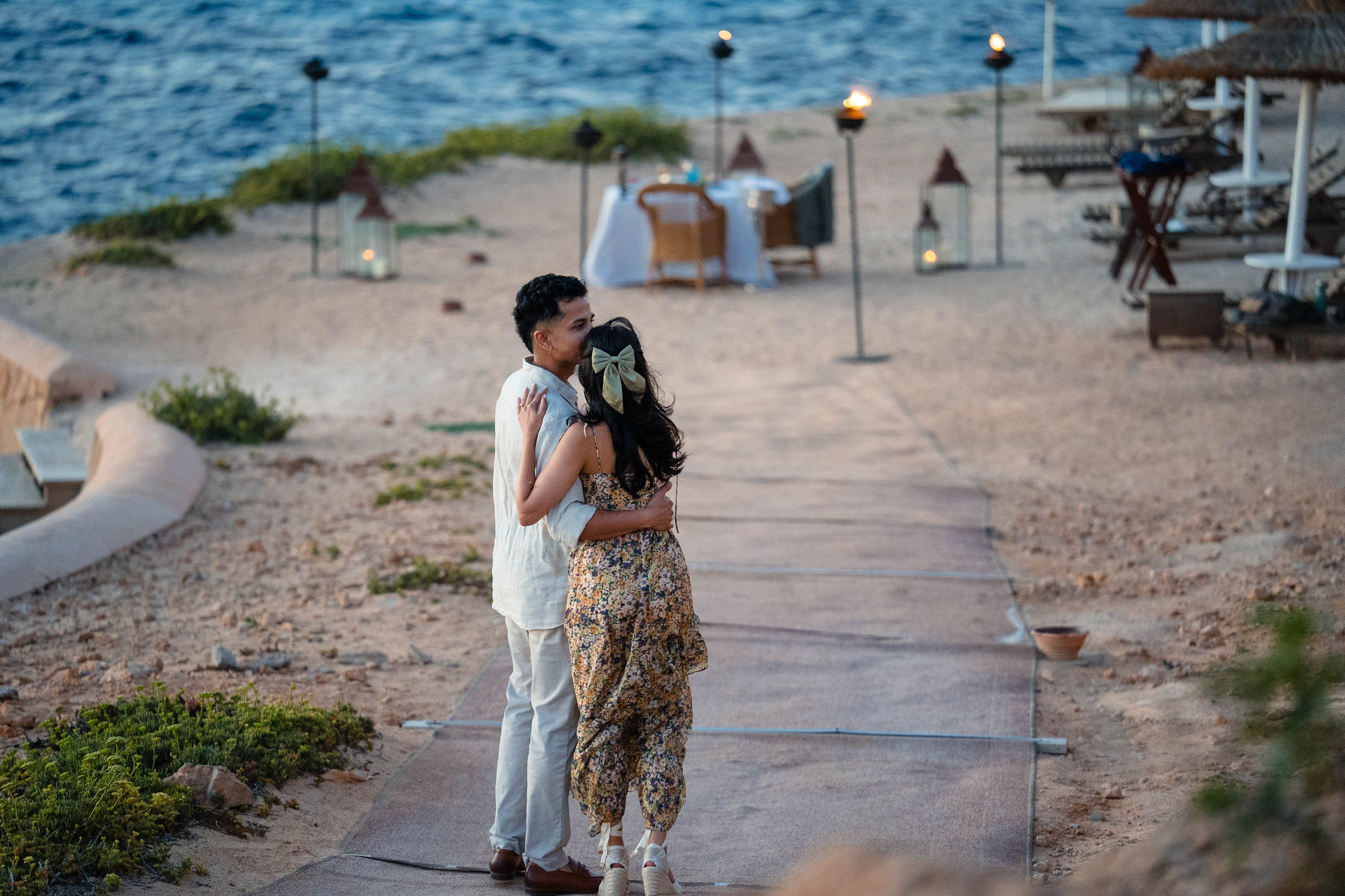 Dusk Wedding Proposal in Cap Rocat with UK clients. Mallorca Wedding, Corporate & Social Photographer
