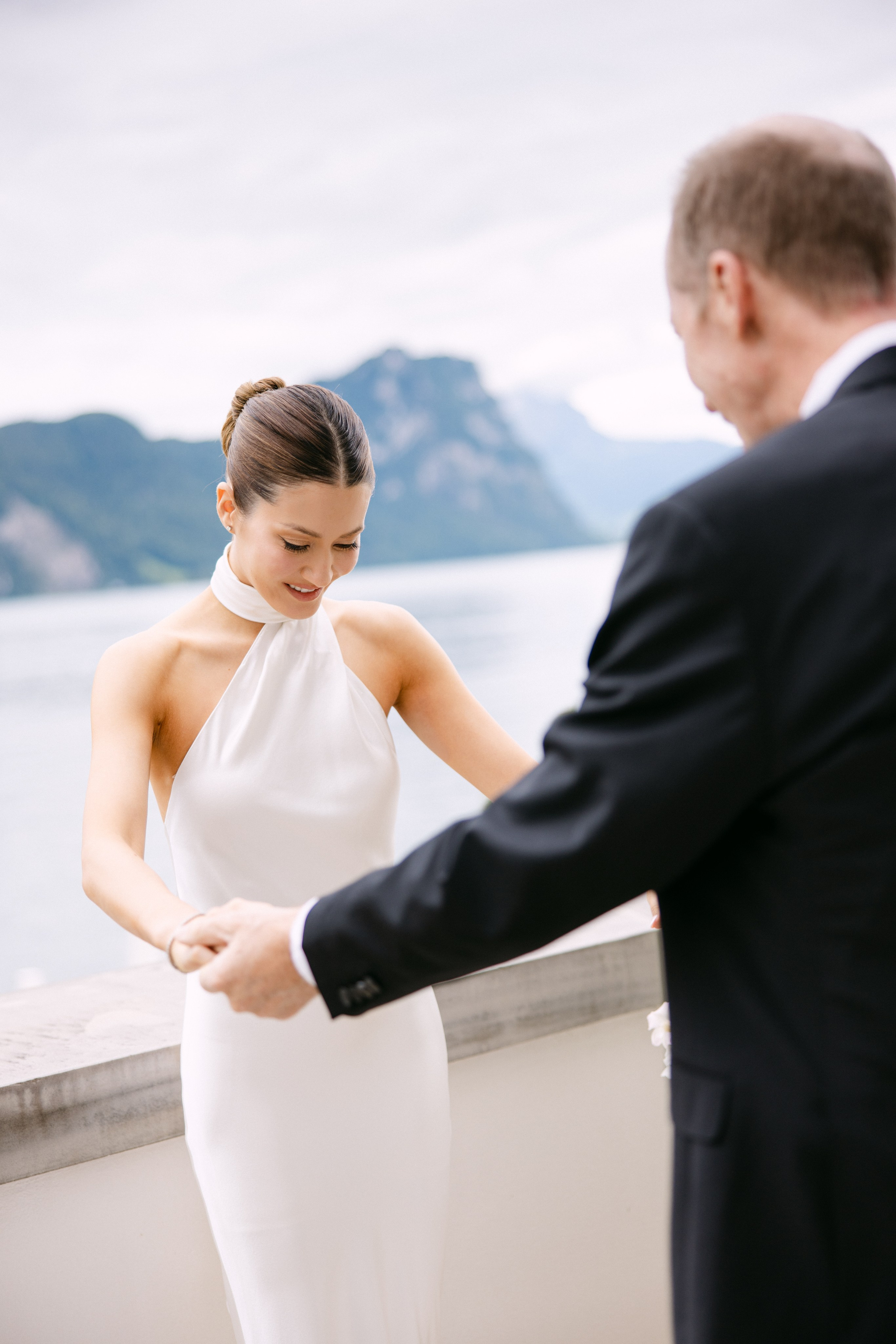Intimate wedding at Parkhotel Vitznau on Lake Lucerne. Wedding and Family Photographer Switzerland and Italy. Valeria Diaz