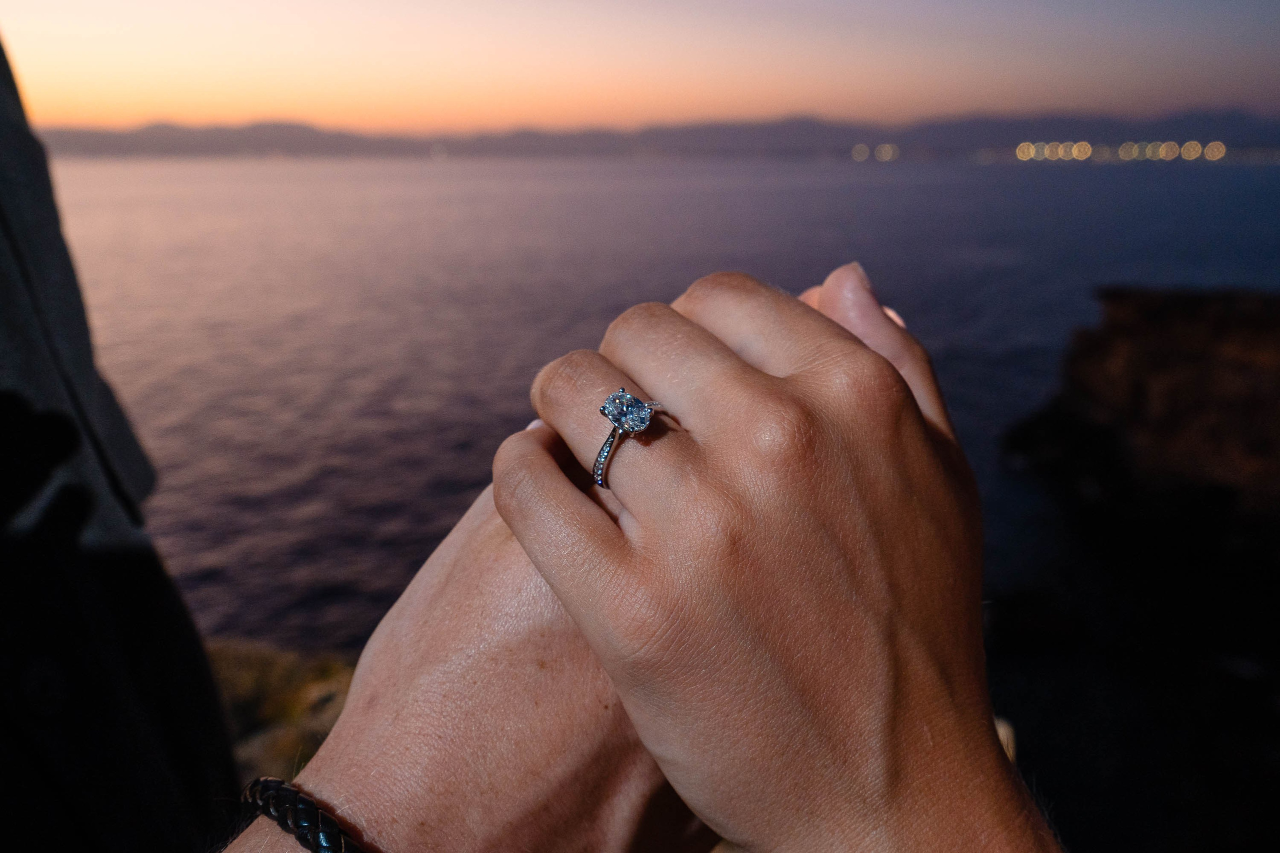 Dusk Wedding Proposal Cap Rocat. Mallorca Wedding, Corporate & Social Photographer