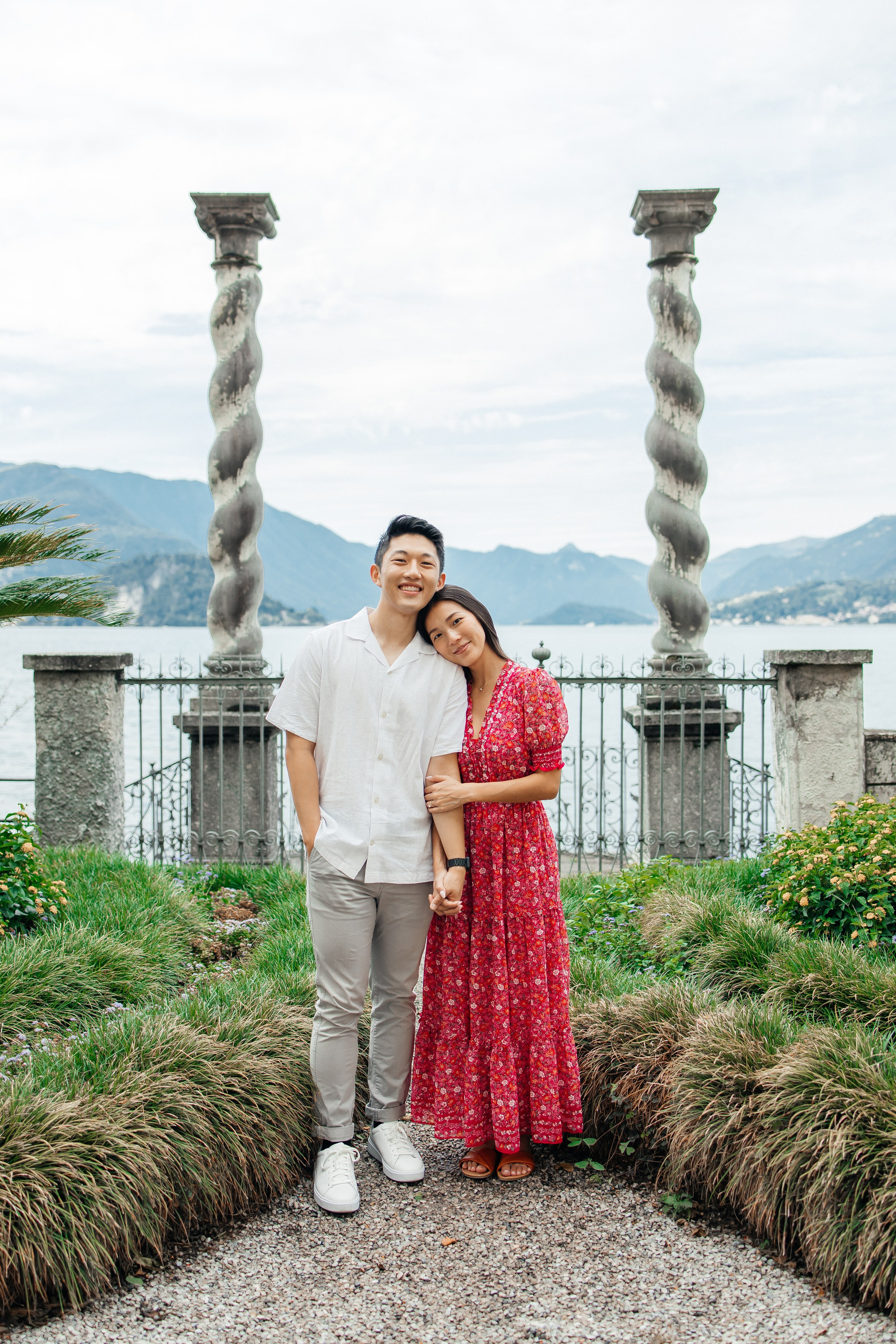 Lake Como Engagement Photography | Villa Monastero. Photographer in Italy Anna Linnik