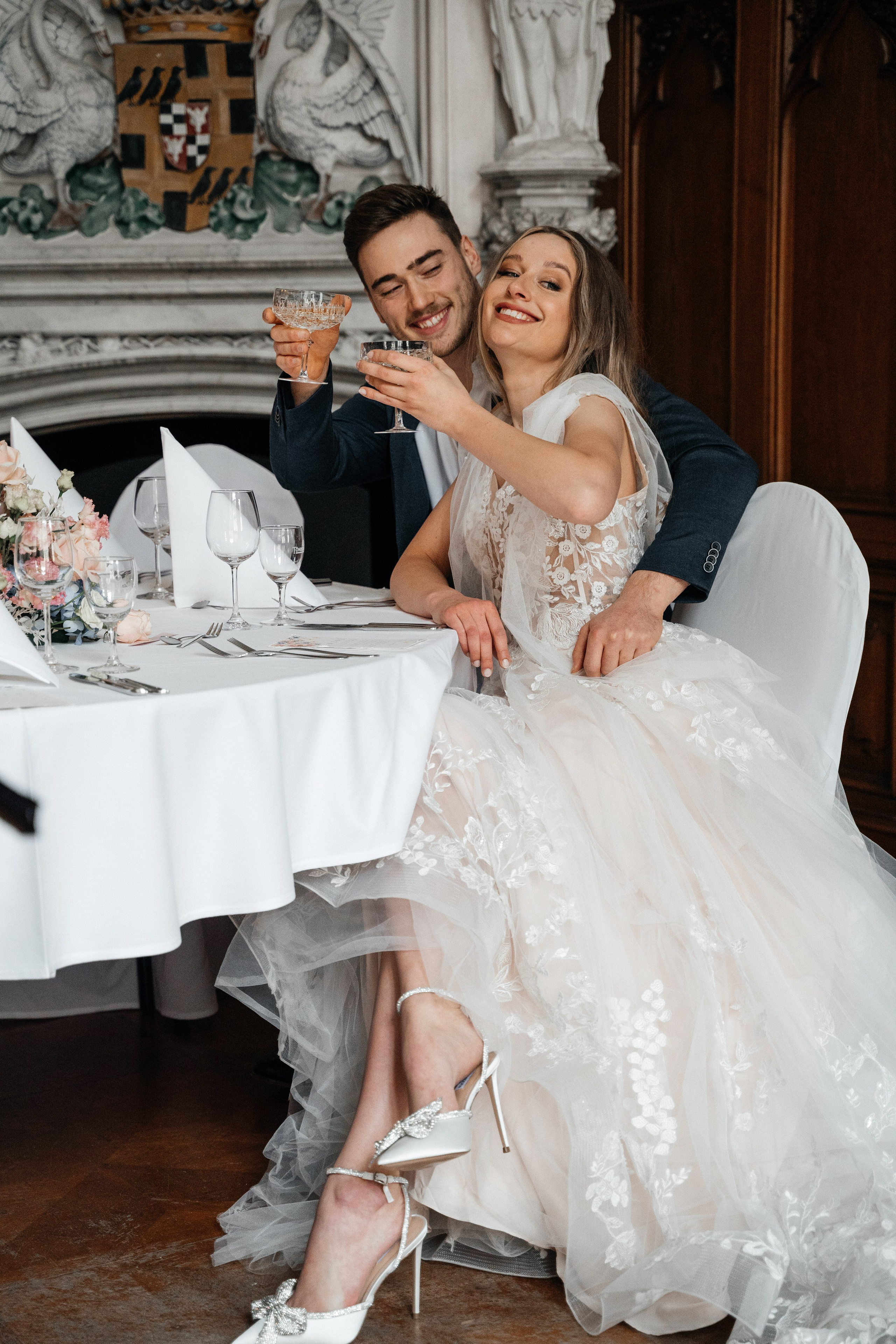 J & C im Schloss Arenfels. Wedding Photographer Germany