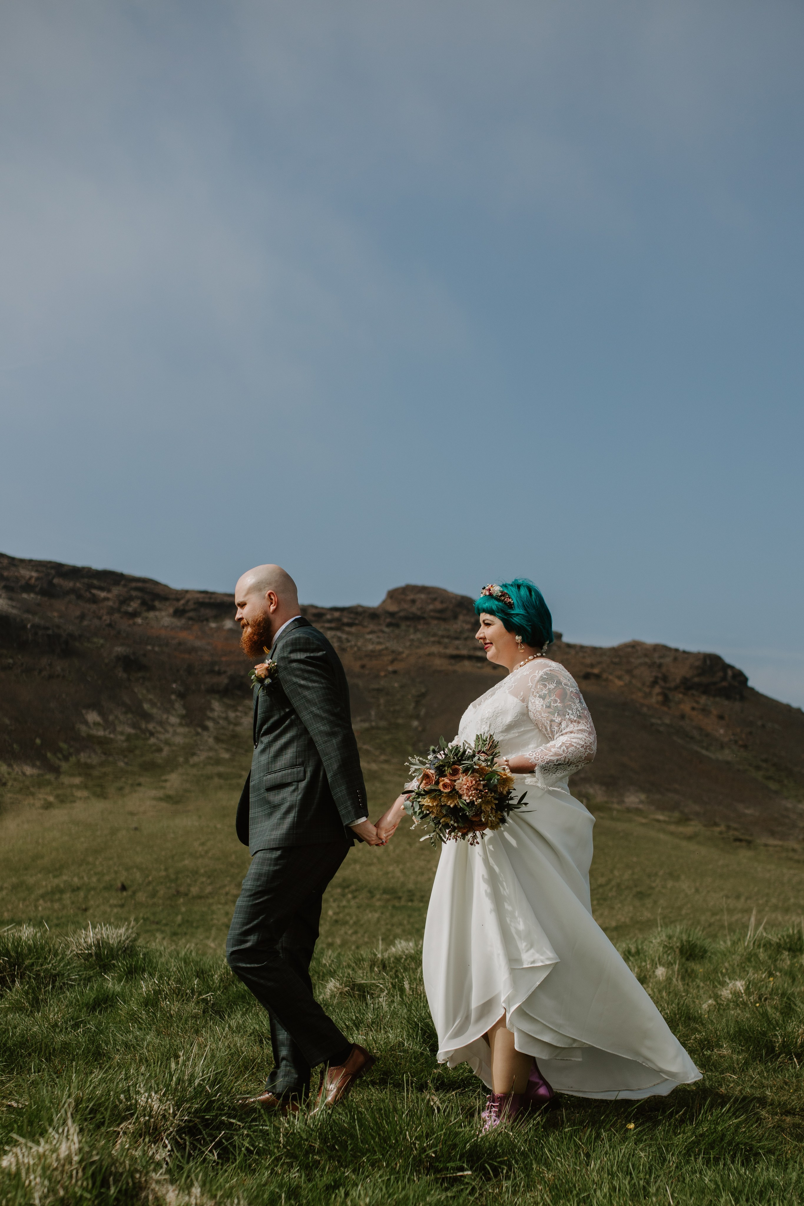 Passionate couple’s portrait session in Iceland, capturing raw emotions against a breathtaking landscape,  Reykjanes Peninsula