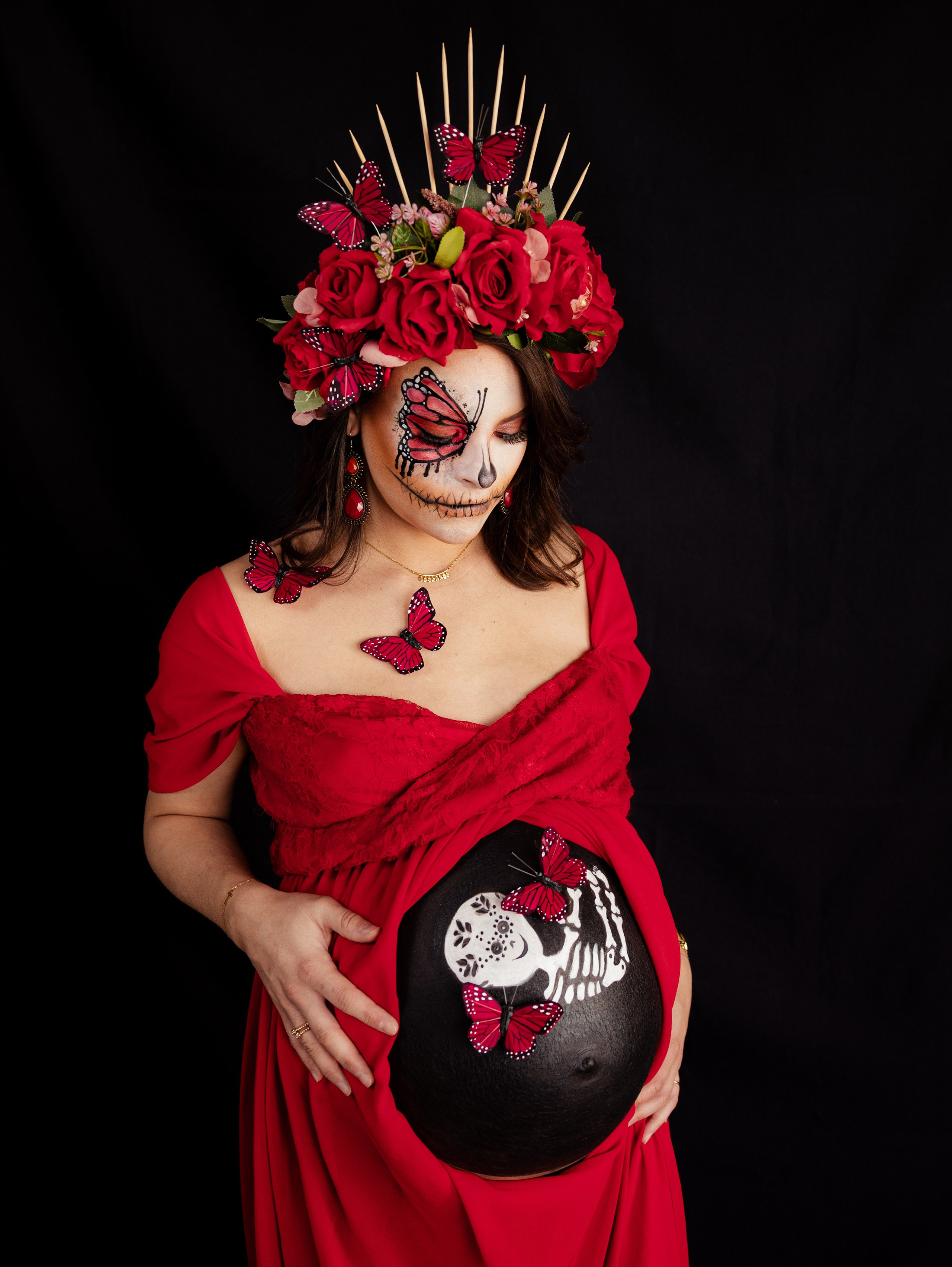 La Catrina | Maternity Photoshoot. Lifestyle a rodinná fotografka v Pisku Oxana Telupilova