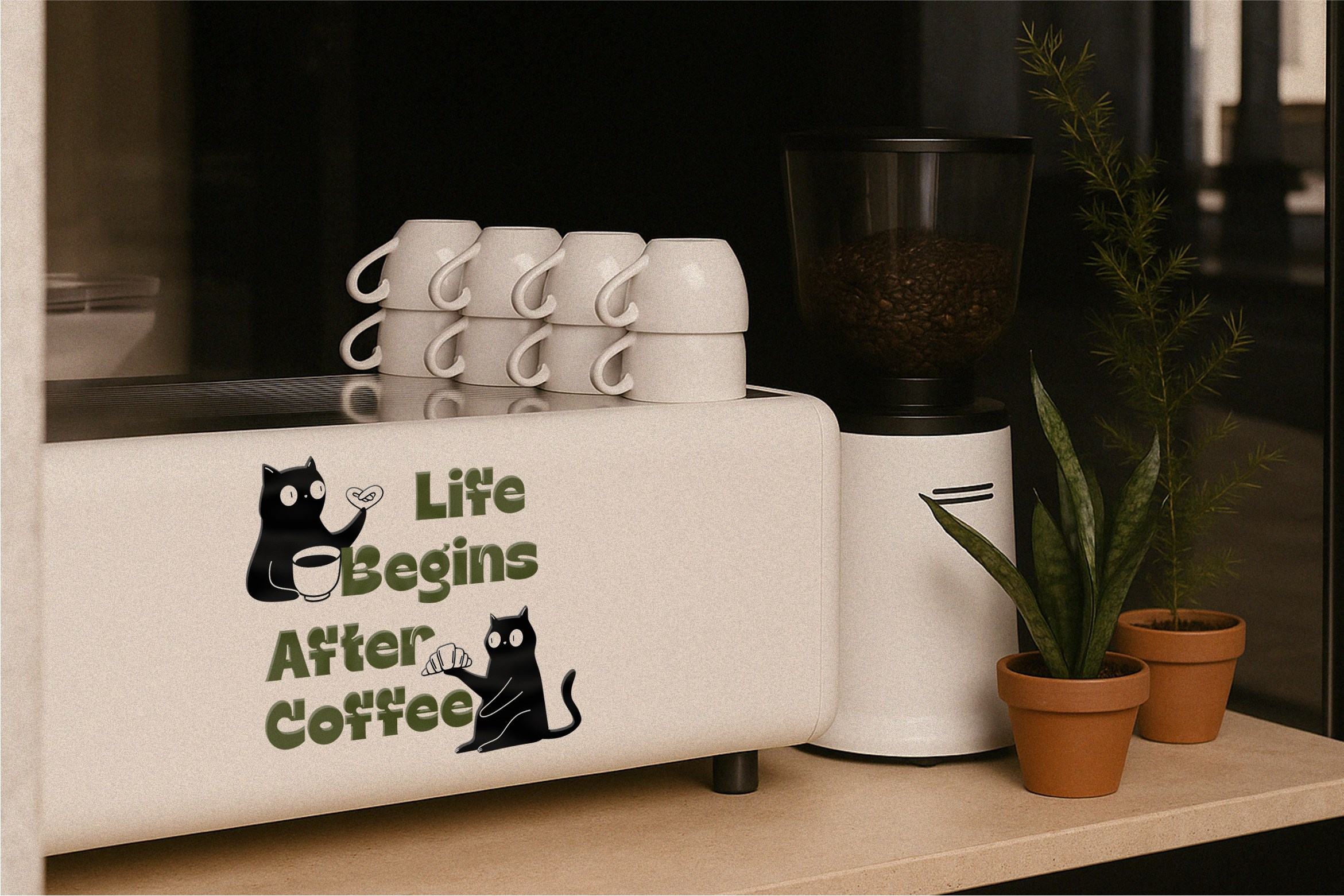 Catpuccino. Helen Reveur | Illustrator & Brand Designer | Ready-Made & Custom Illustrations