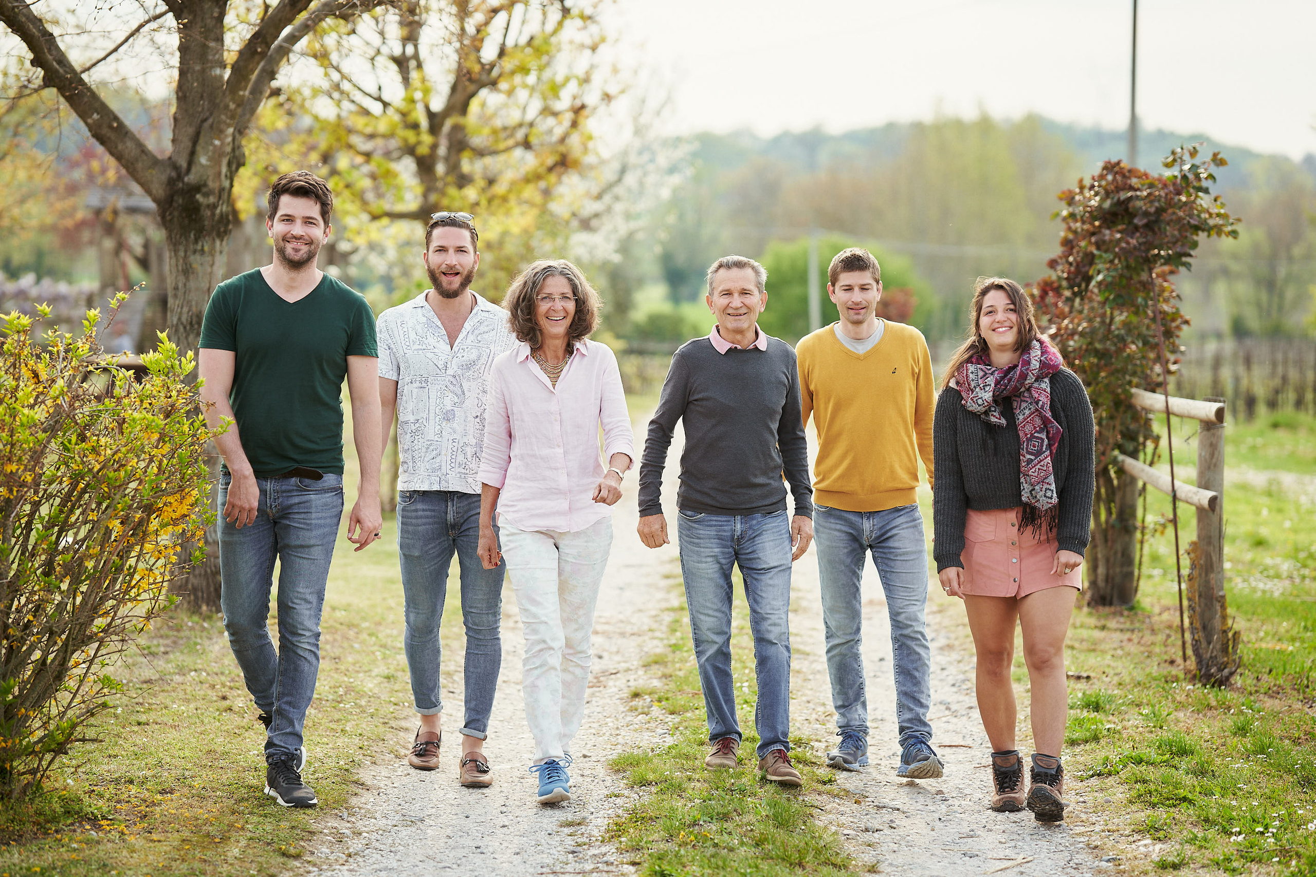 photograph of family in agriturismo on lake garda