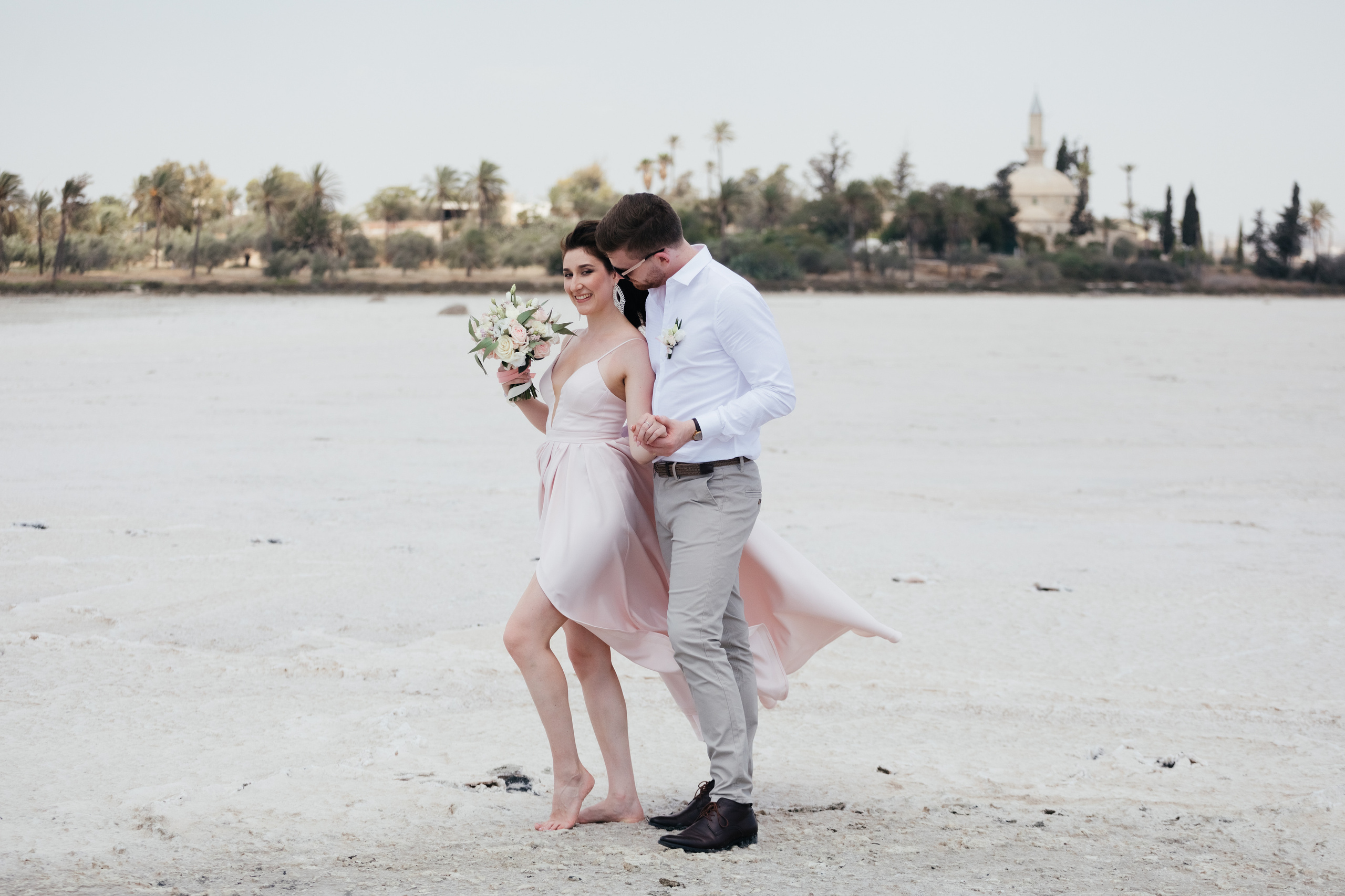 Wedding photoshoot at Salt Lake, Larnaca, Cyprus