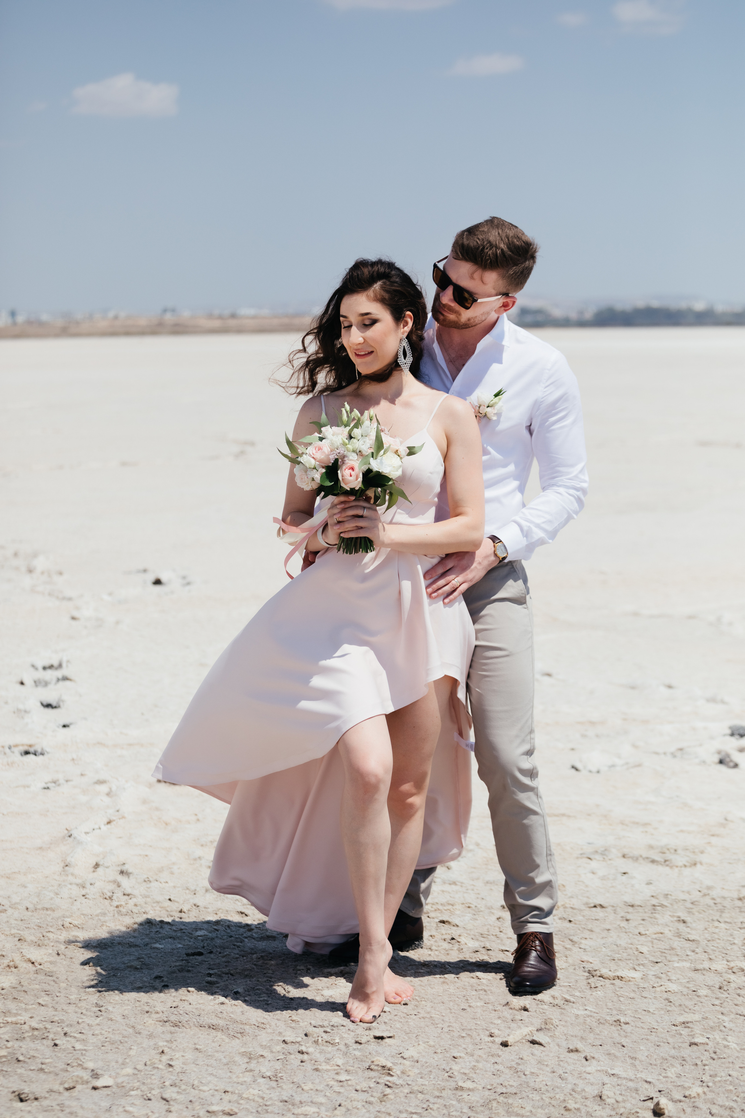 Wedding photoshoot at Salt Lake, Larnaca, Cyprus