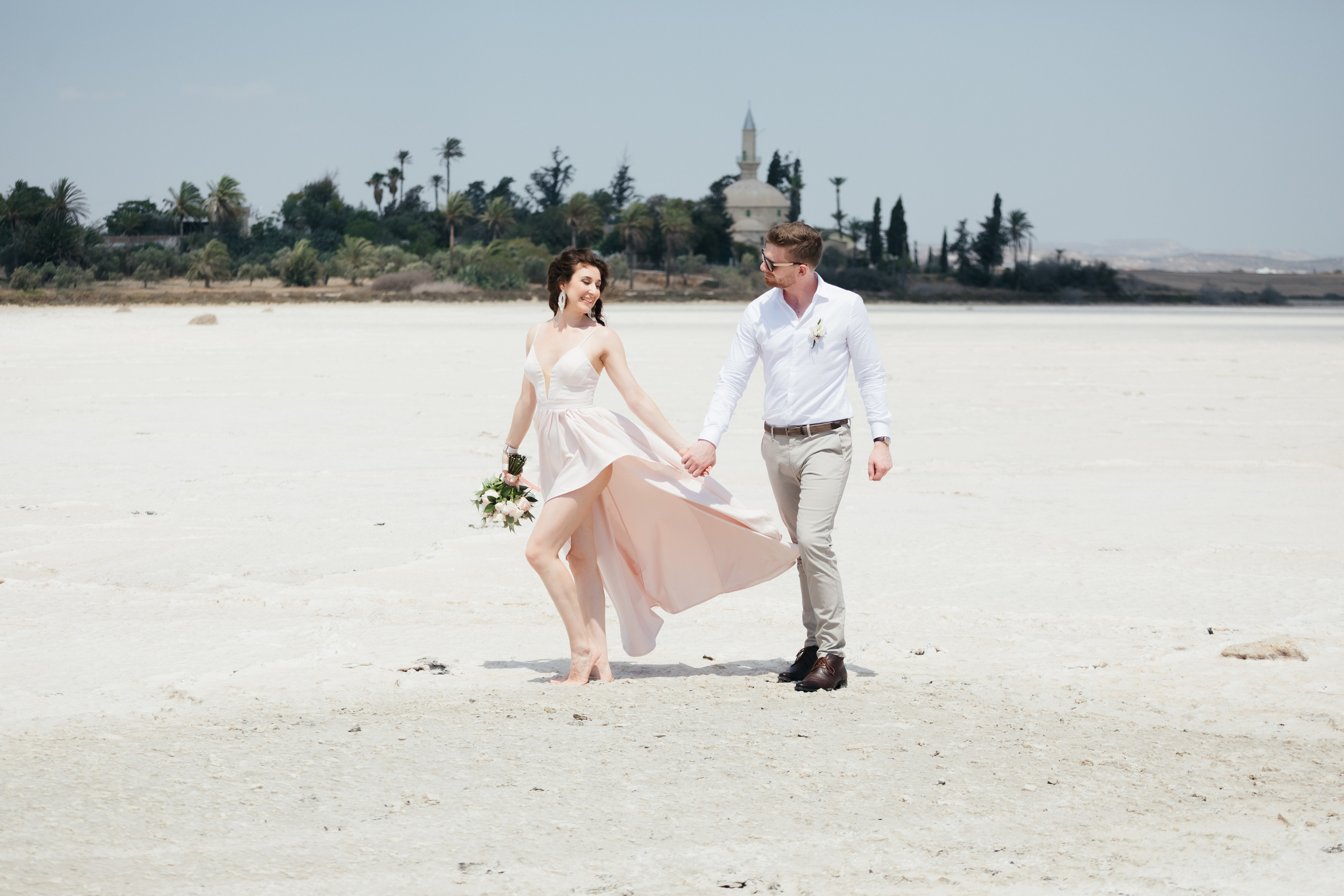 Wedding photoshoot at Salt Lake, Larnaca, Cyprus