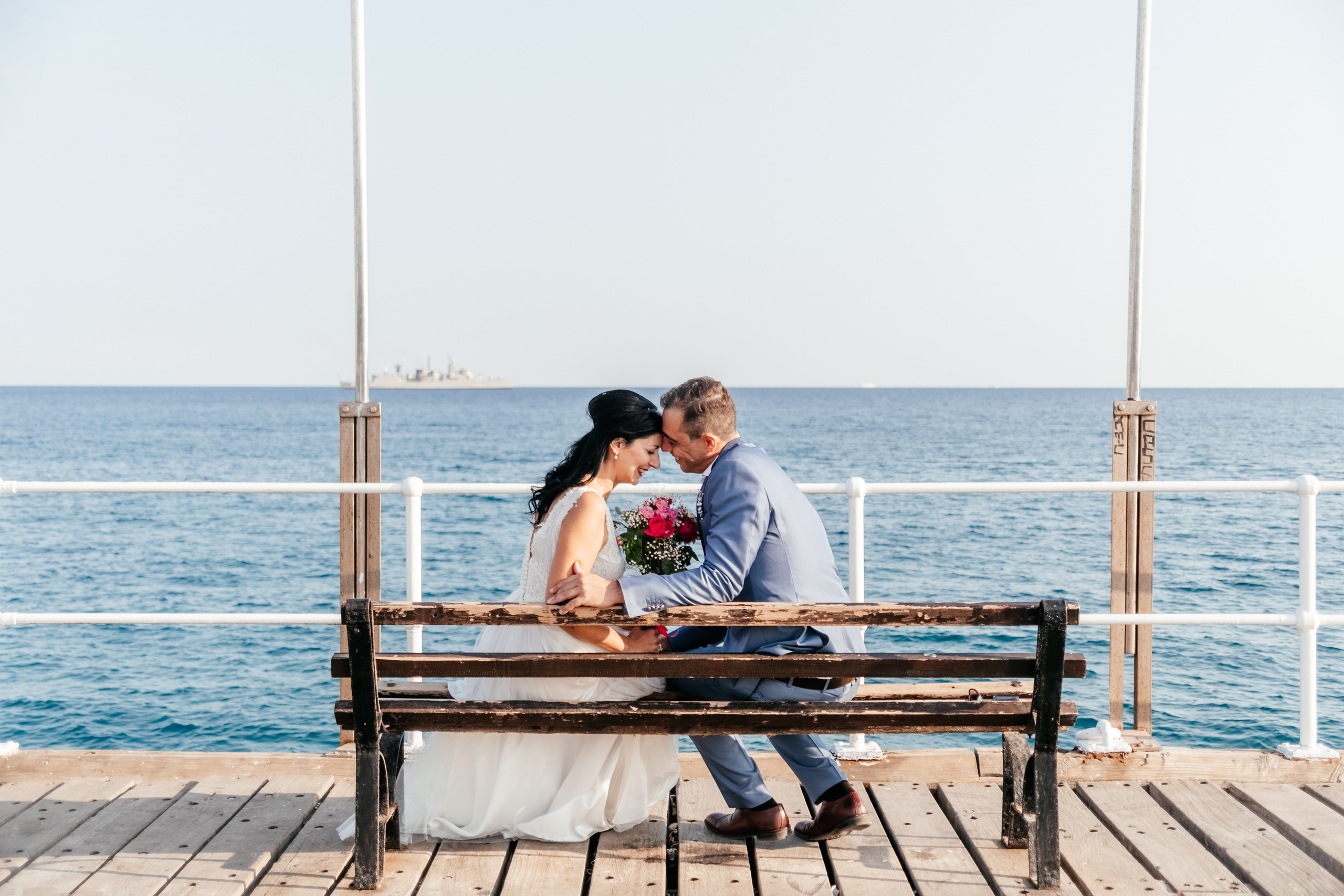 Wedding photoshoot in Old Port, Limassol, Cyprus