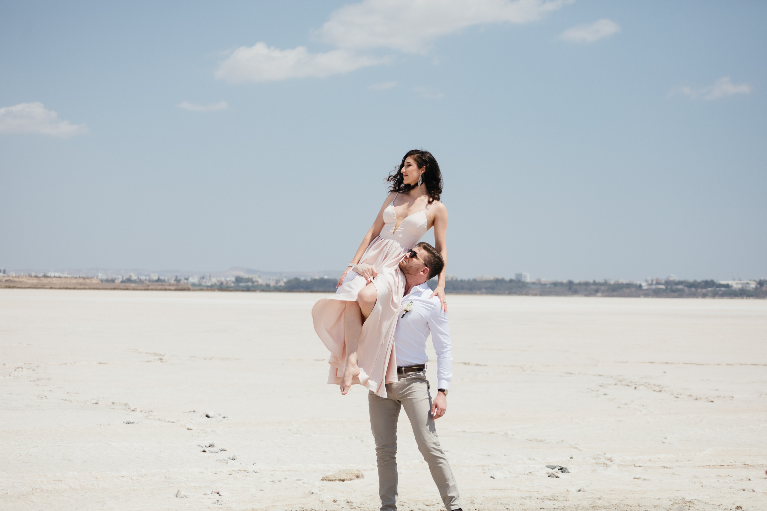 Wedding photoshoot at Salt Lake, Larnaca, Cyprus