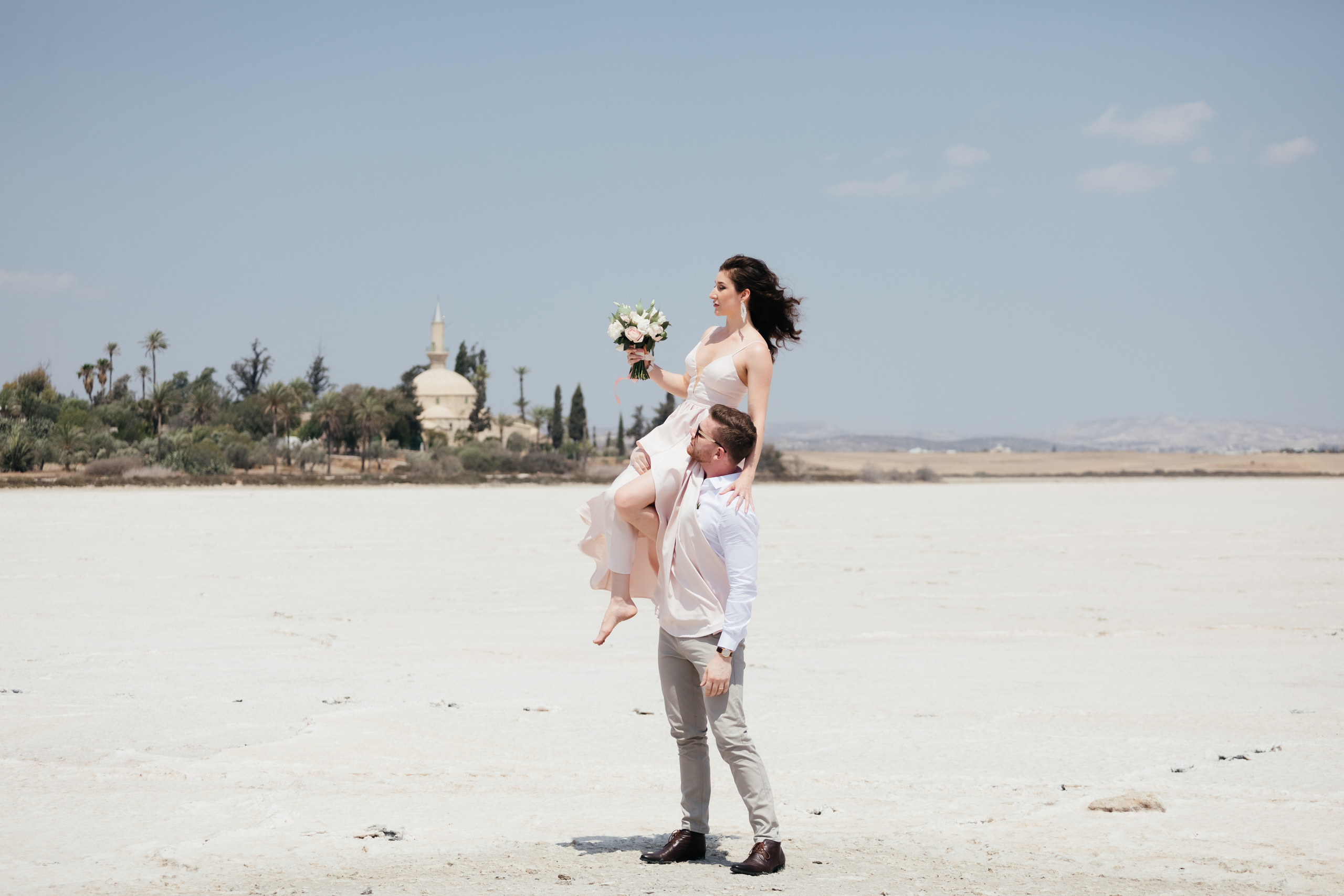 Wedding photoshoot at Salt Lake, Larnaca, Cyprus