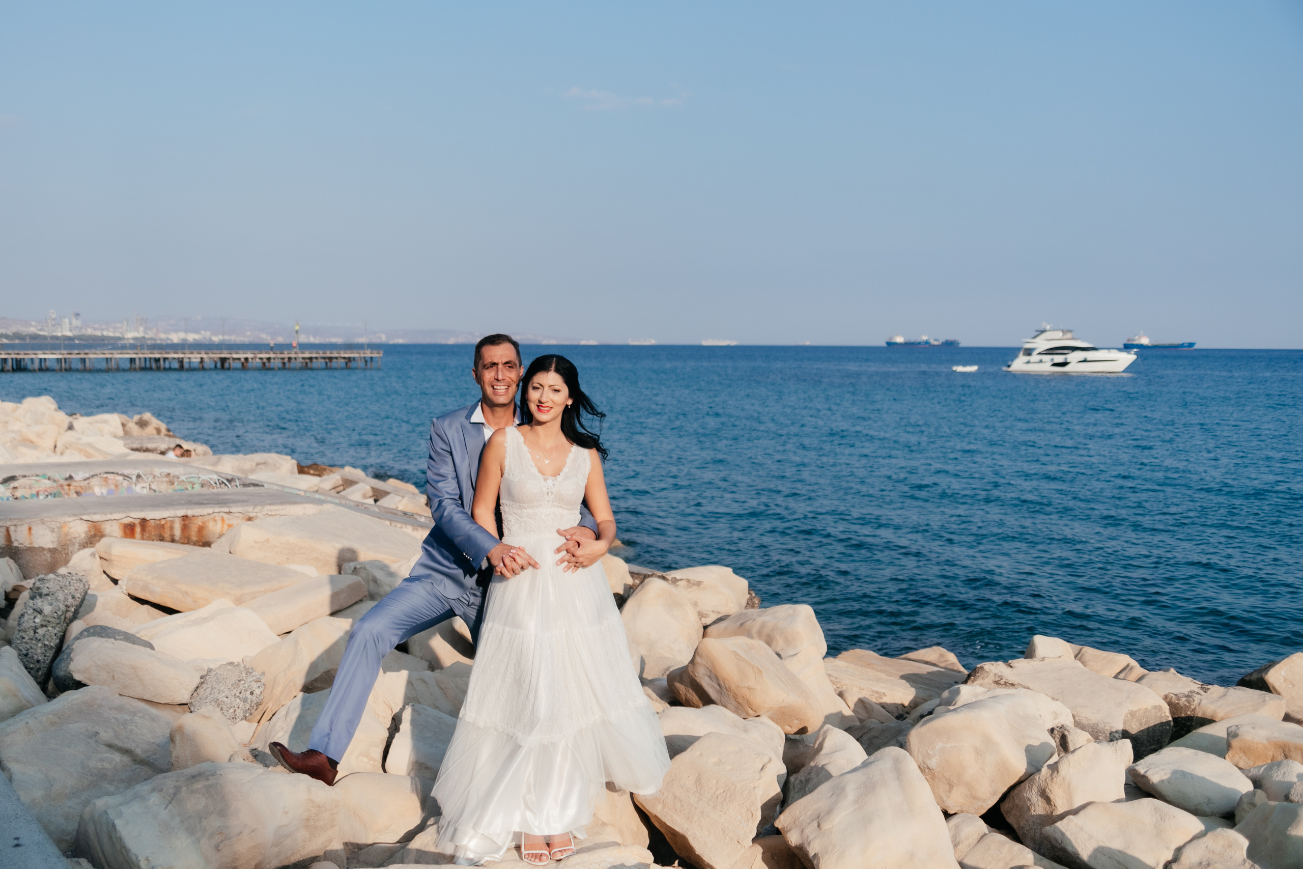 Wedding photoshoot in Old Port, Limassol, Cyprus