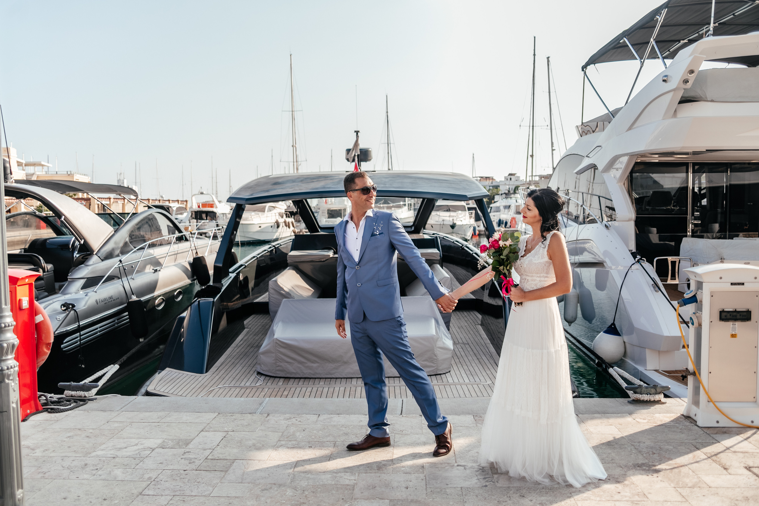 Wedding photoshoot in Marina, Limassol, Cyprus