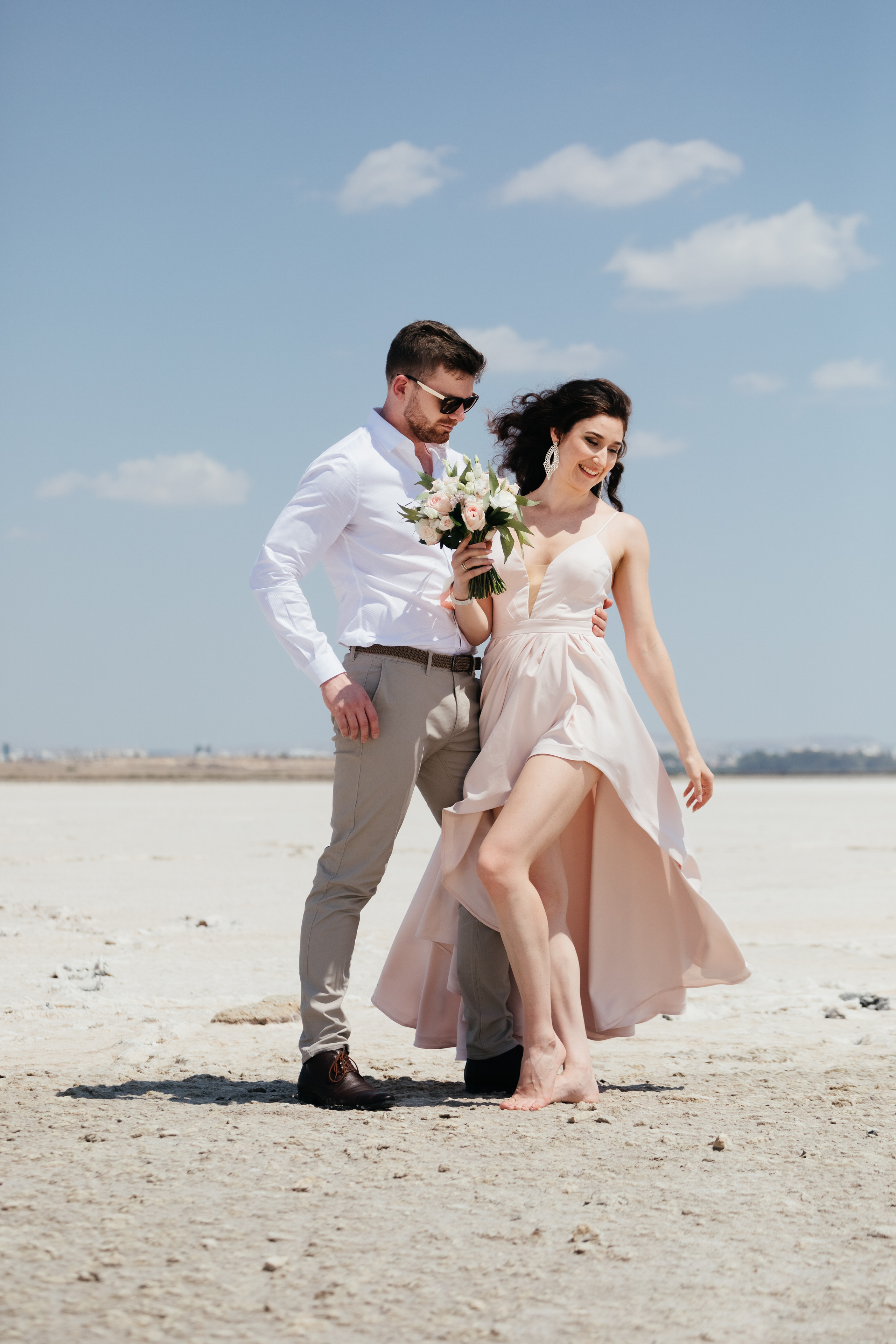 Wedding photoshoot at Salt Lake, Larnaca, Cyprus