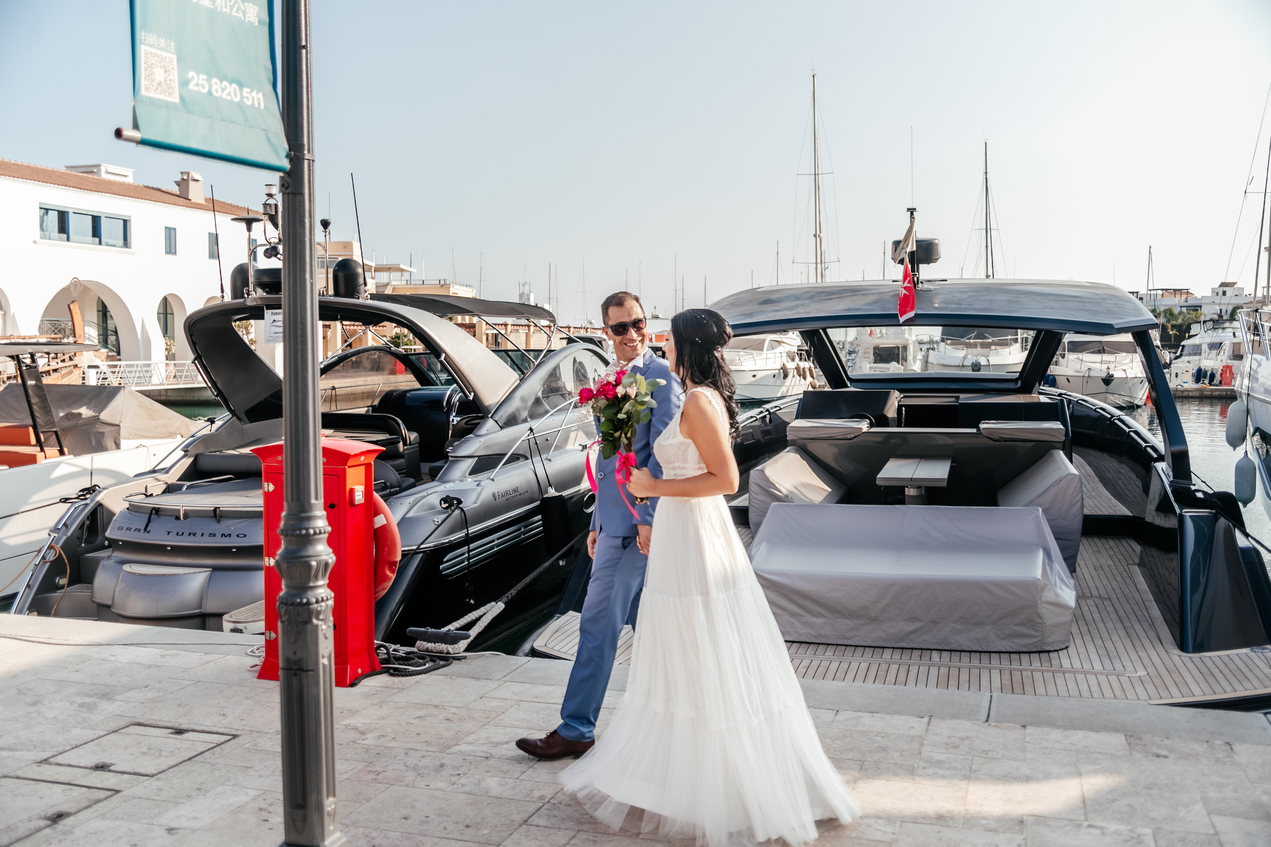 Wedding photoshoot in Marina, Limassol, Cyprus